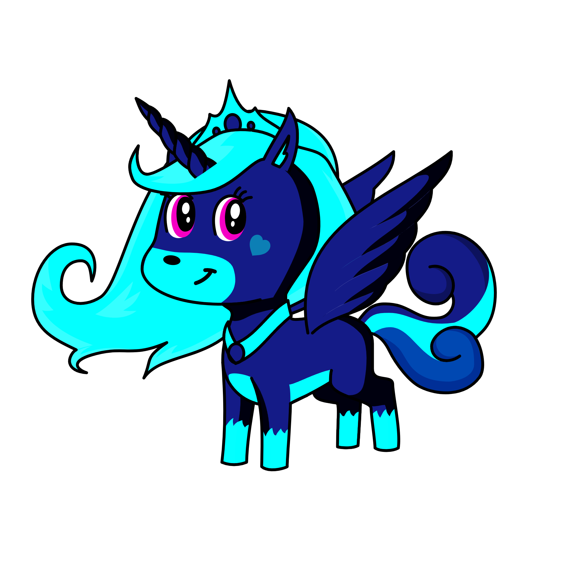 Bluey, the unicorn