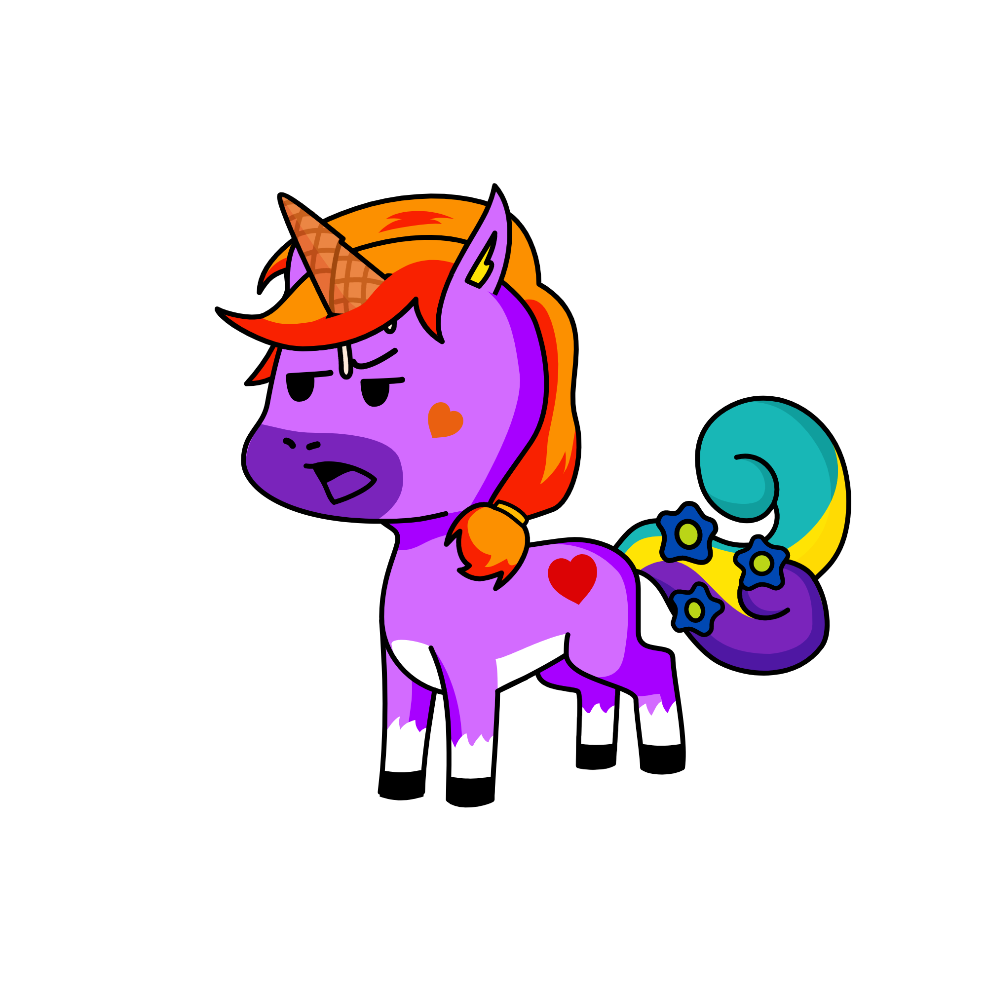 Ice cream stessed, the unicorn