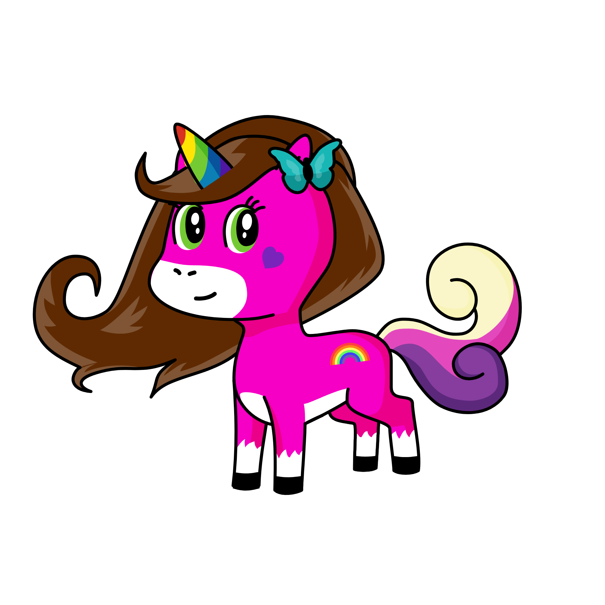 Rainbow, the unicorn