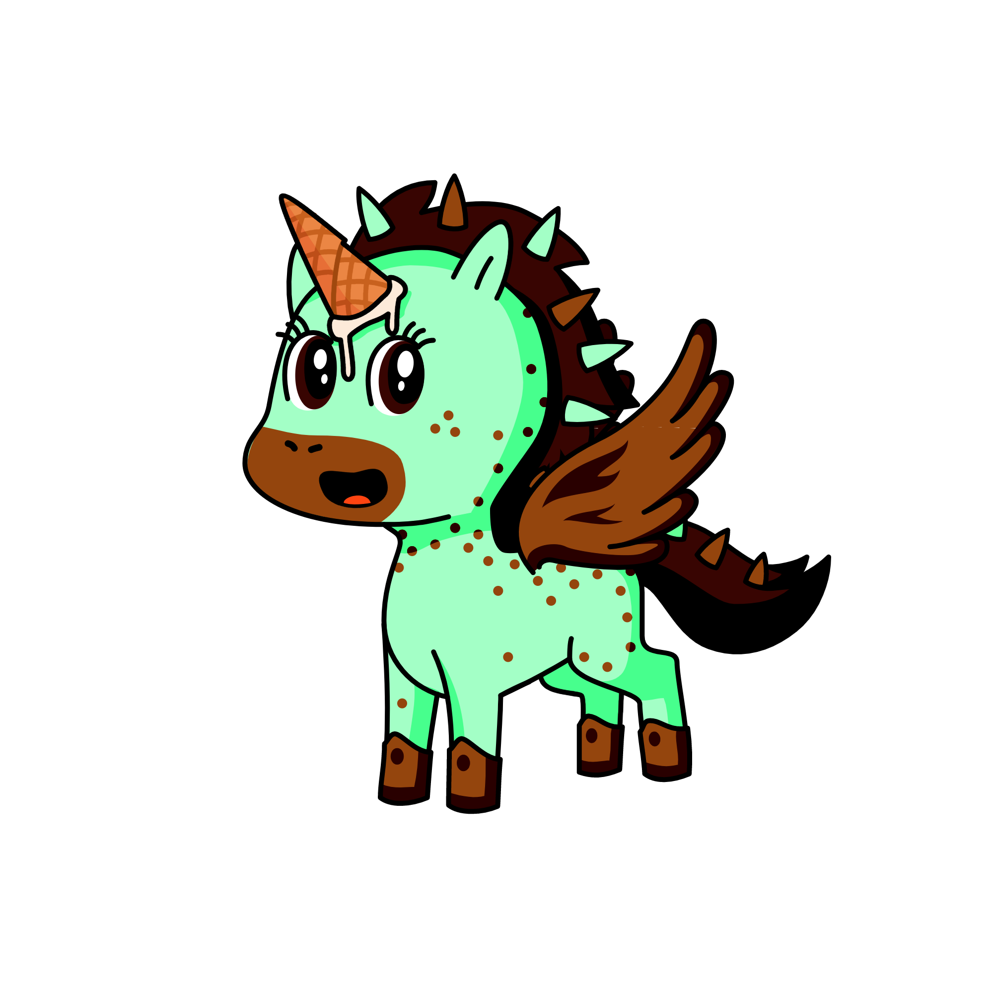 Mint Chocachip, the unicorn