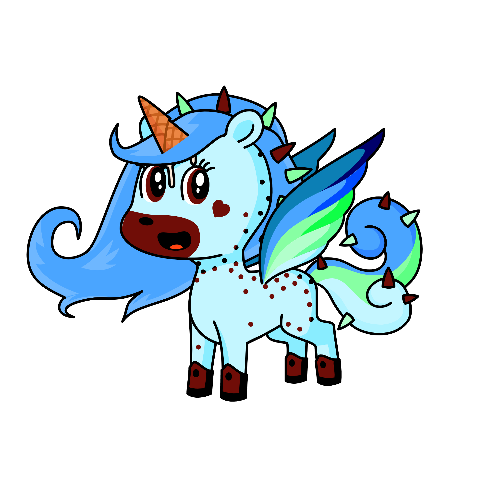 Mint Chocachip, the unicorn