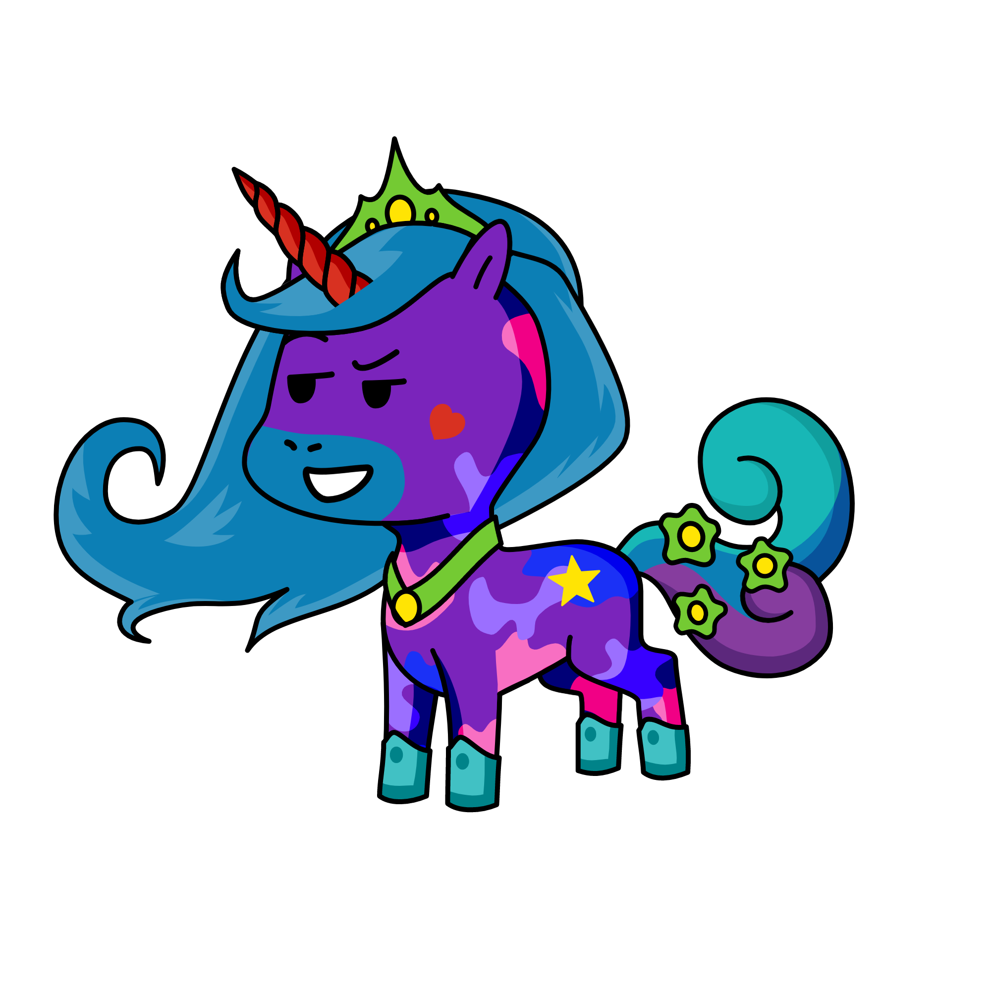 Queen Skittles, the unicorn