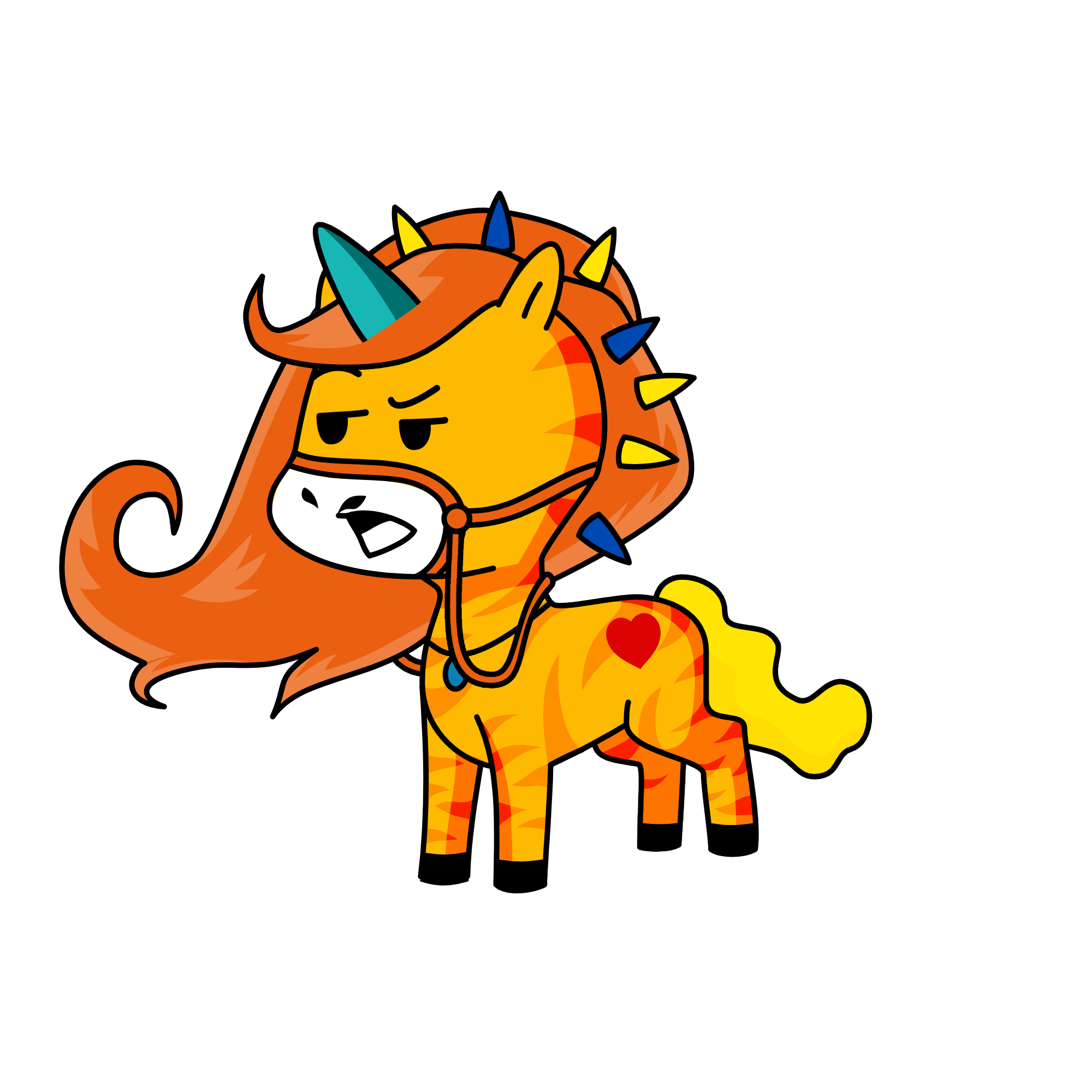 i hate cool colors, the unicorn