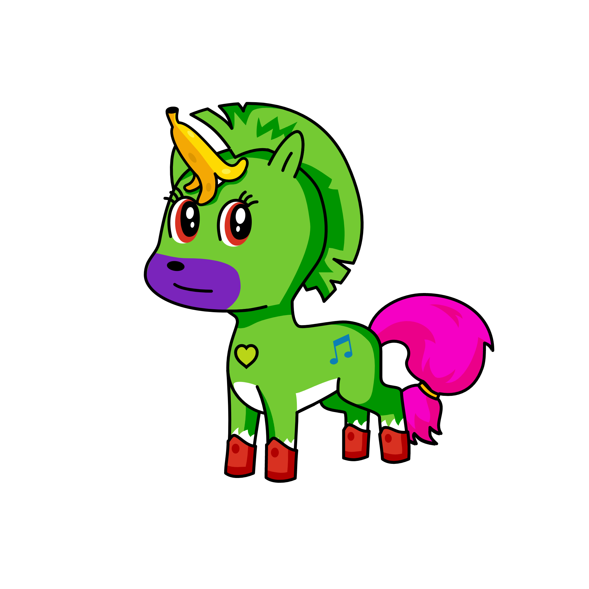 dumb cool colors, the unicorn