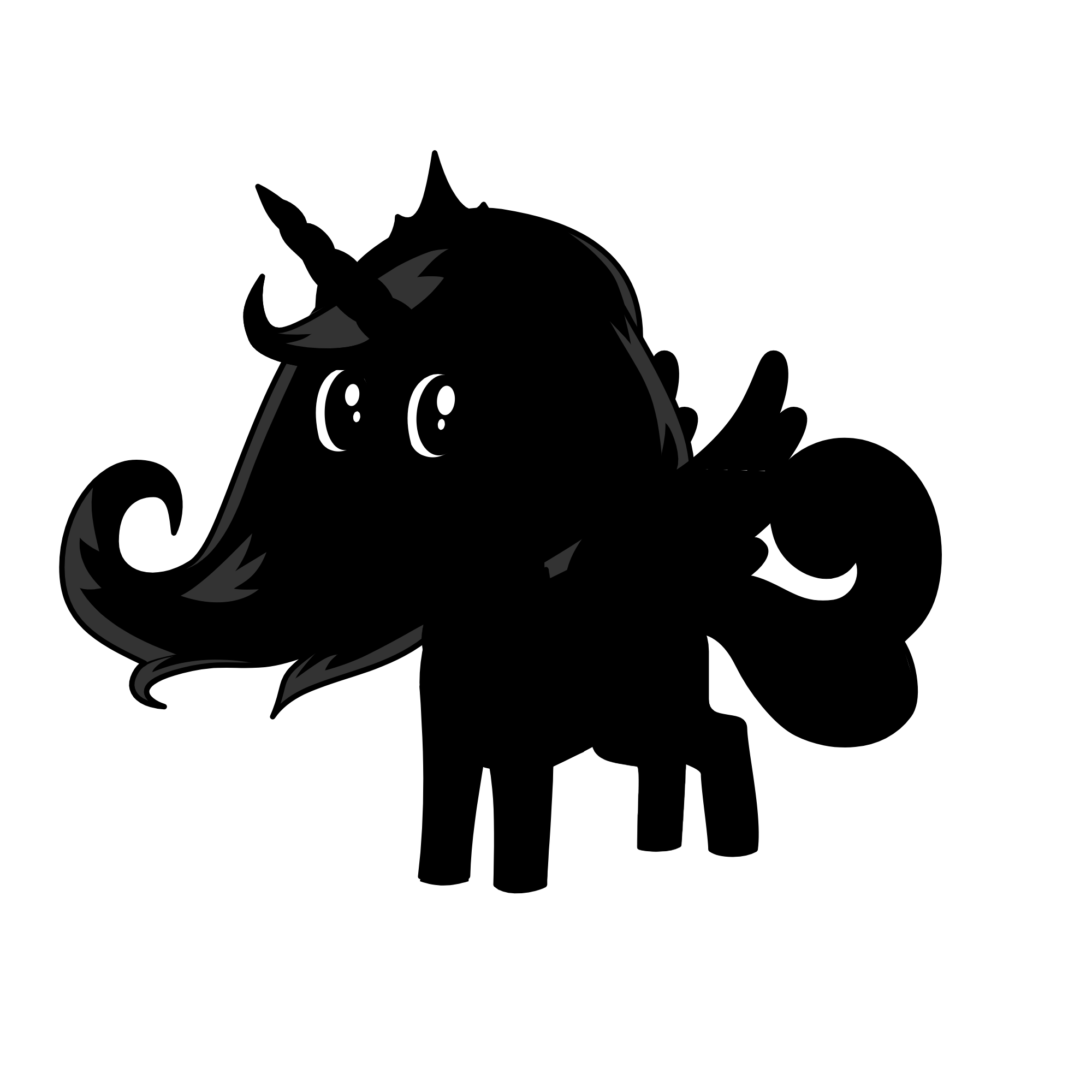 Black, the unicorn