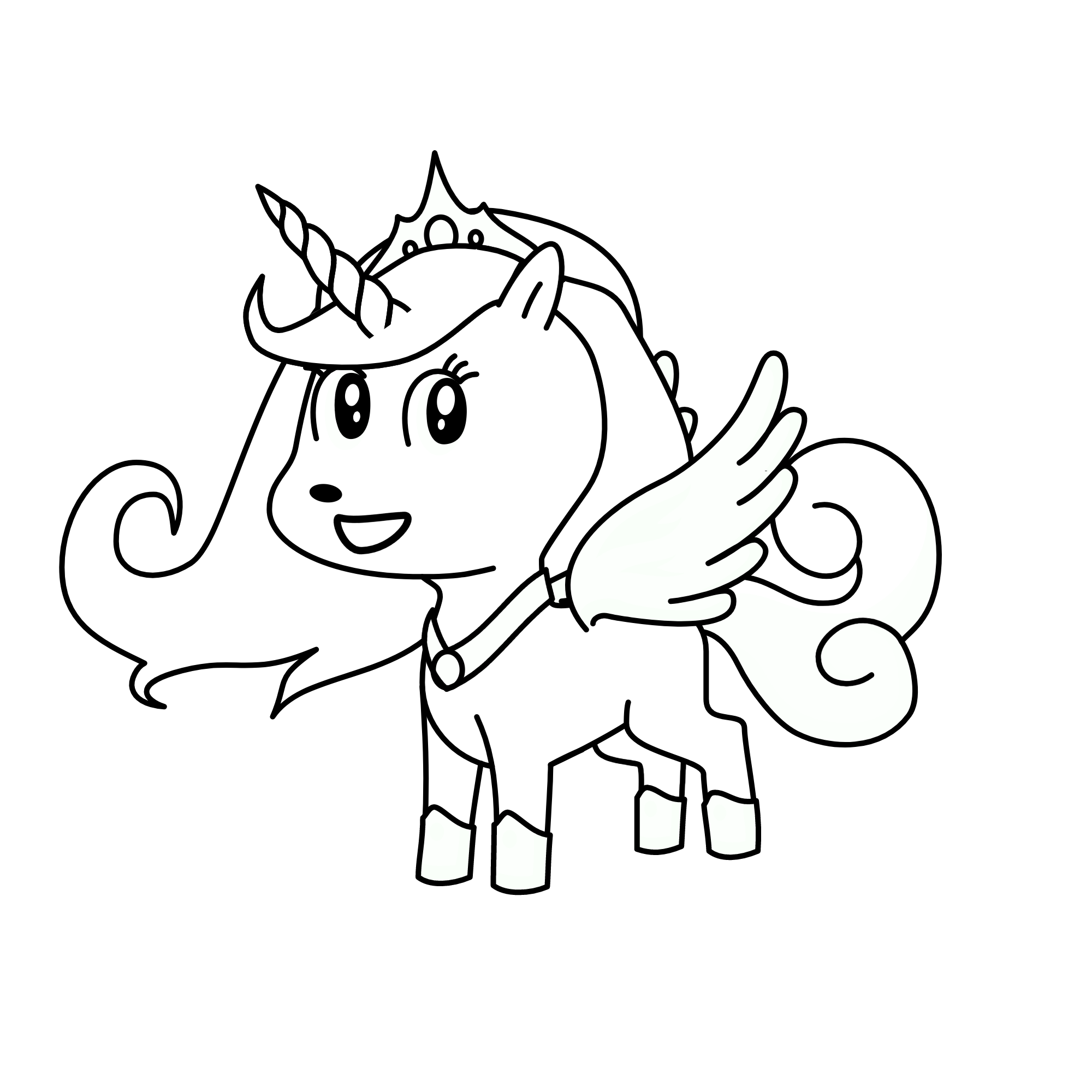 White, the unicorn