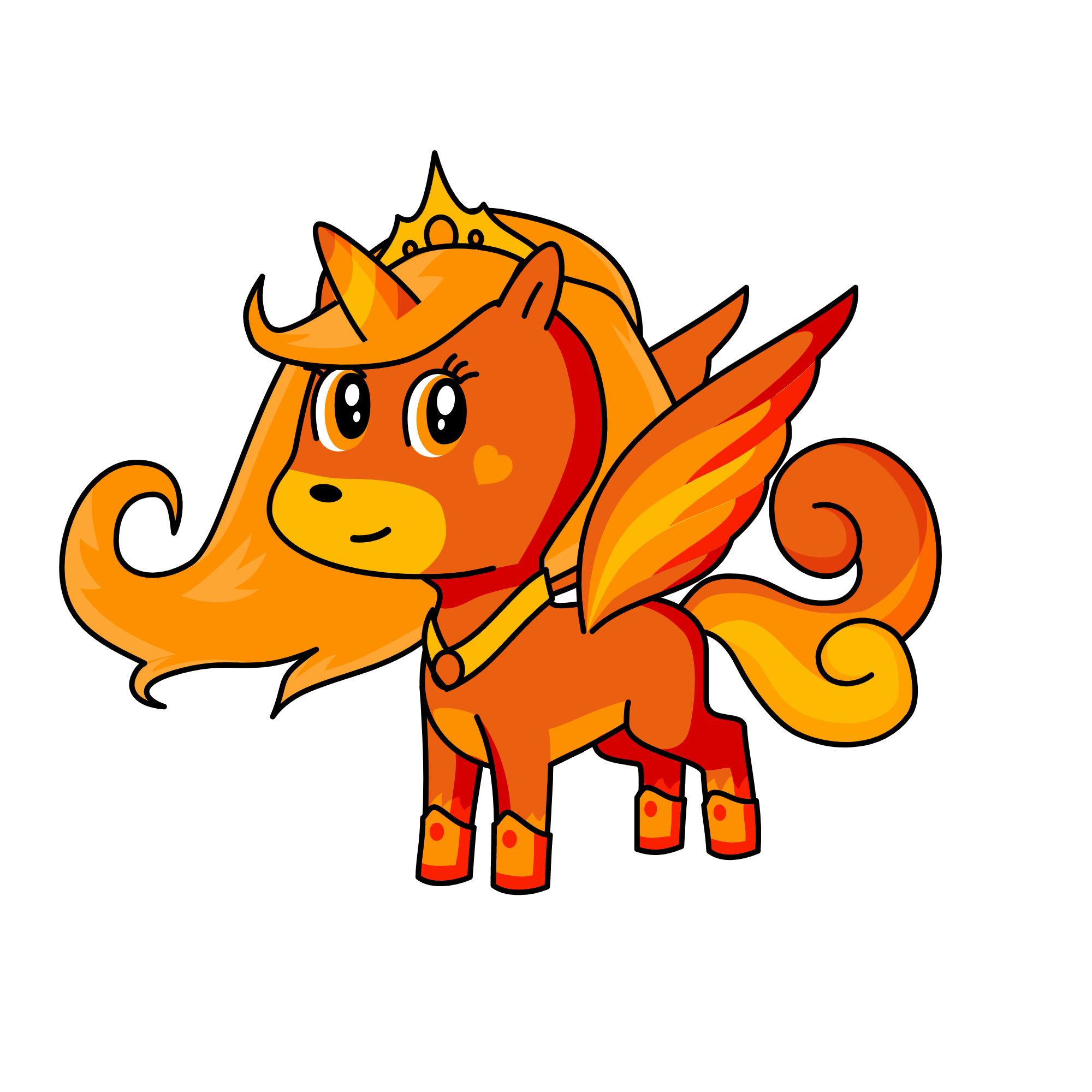 Orange, the unicorn