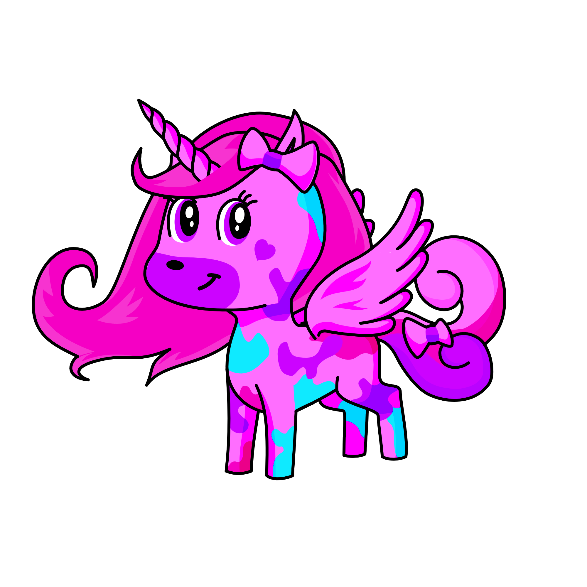 Pink candy, the unicorn