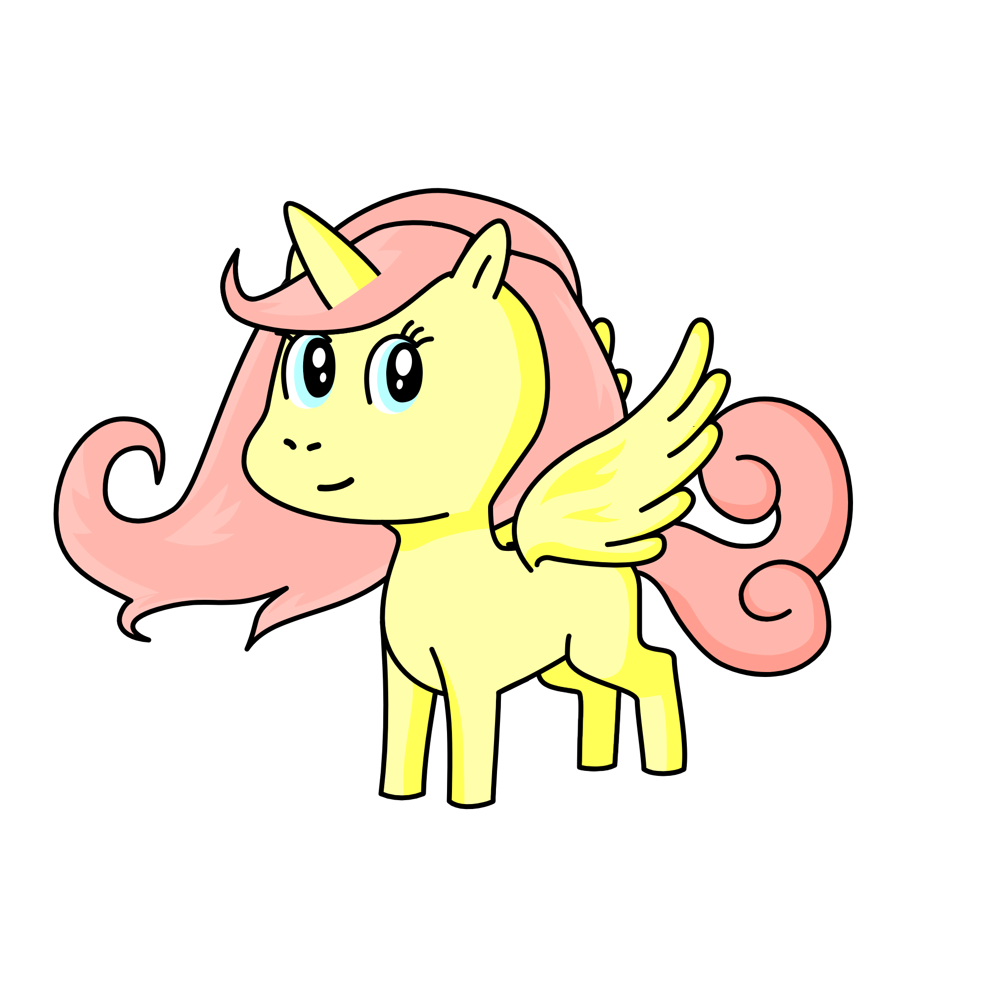 Fluttershy, the unicorn