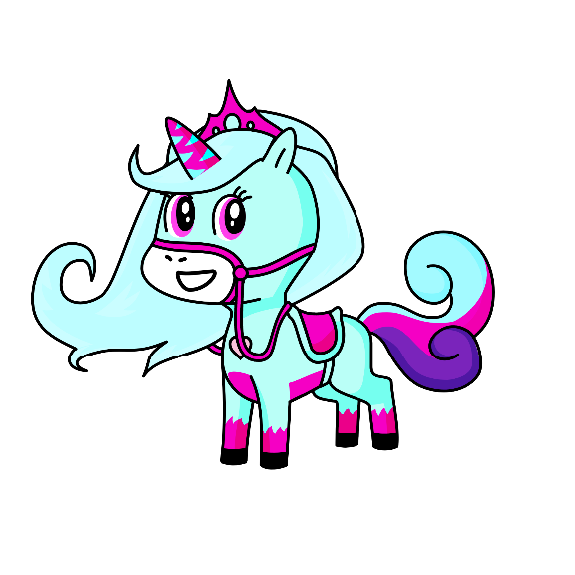 BLUE STRAWBERRY, the unicorn