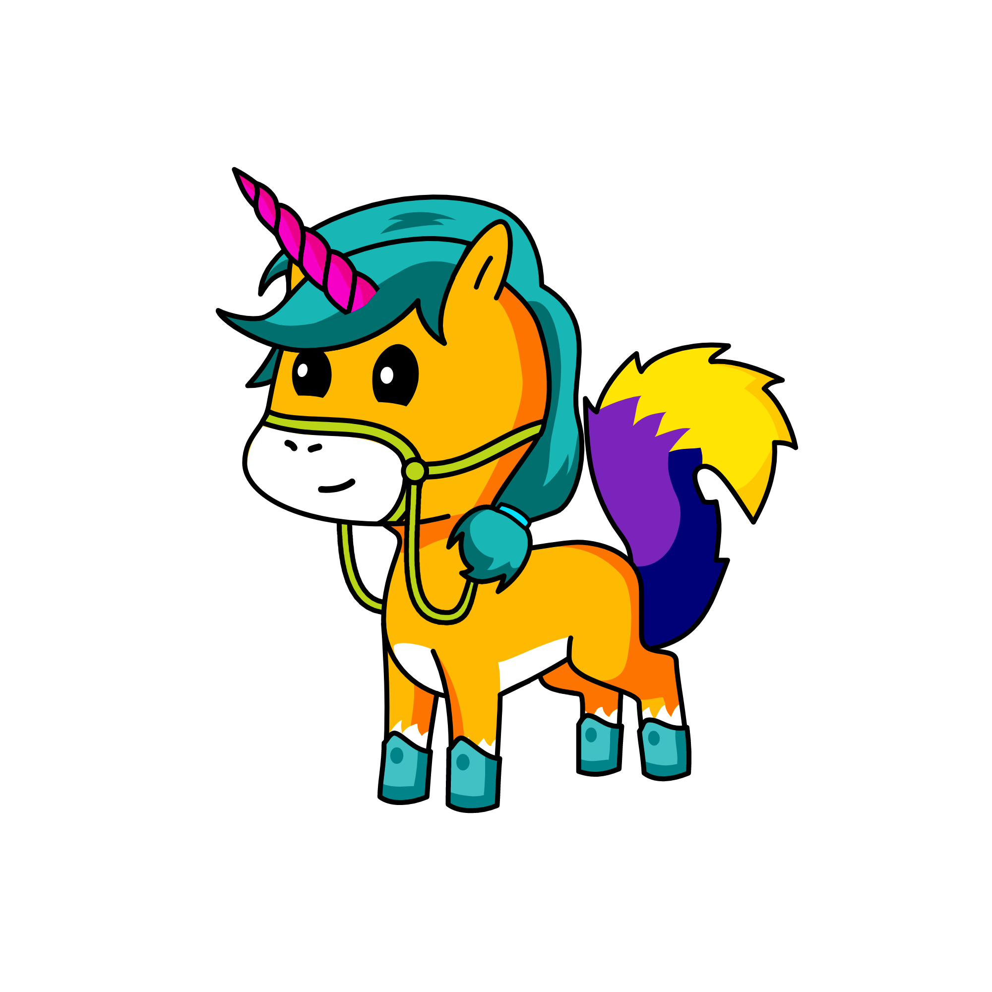blue, the unicorn