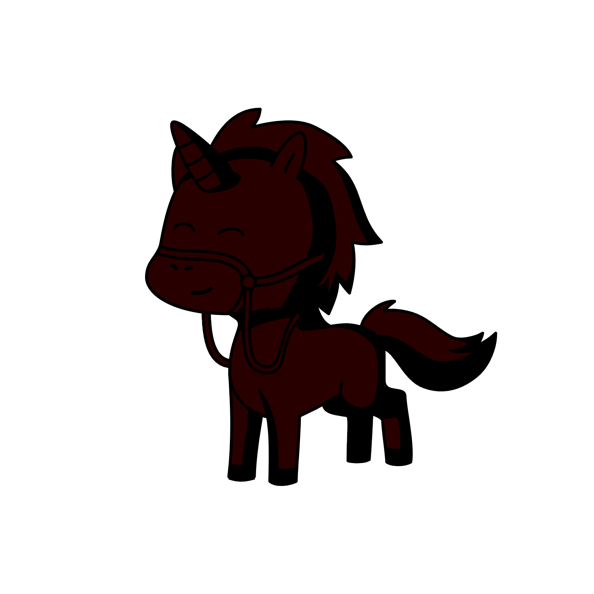 black, the unicorn