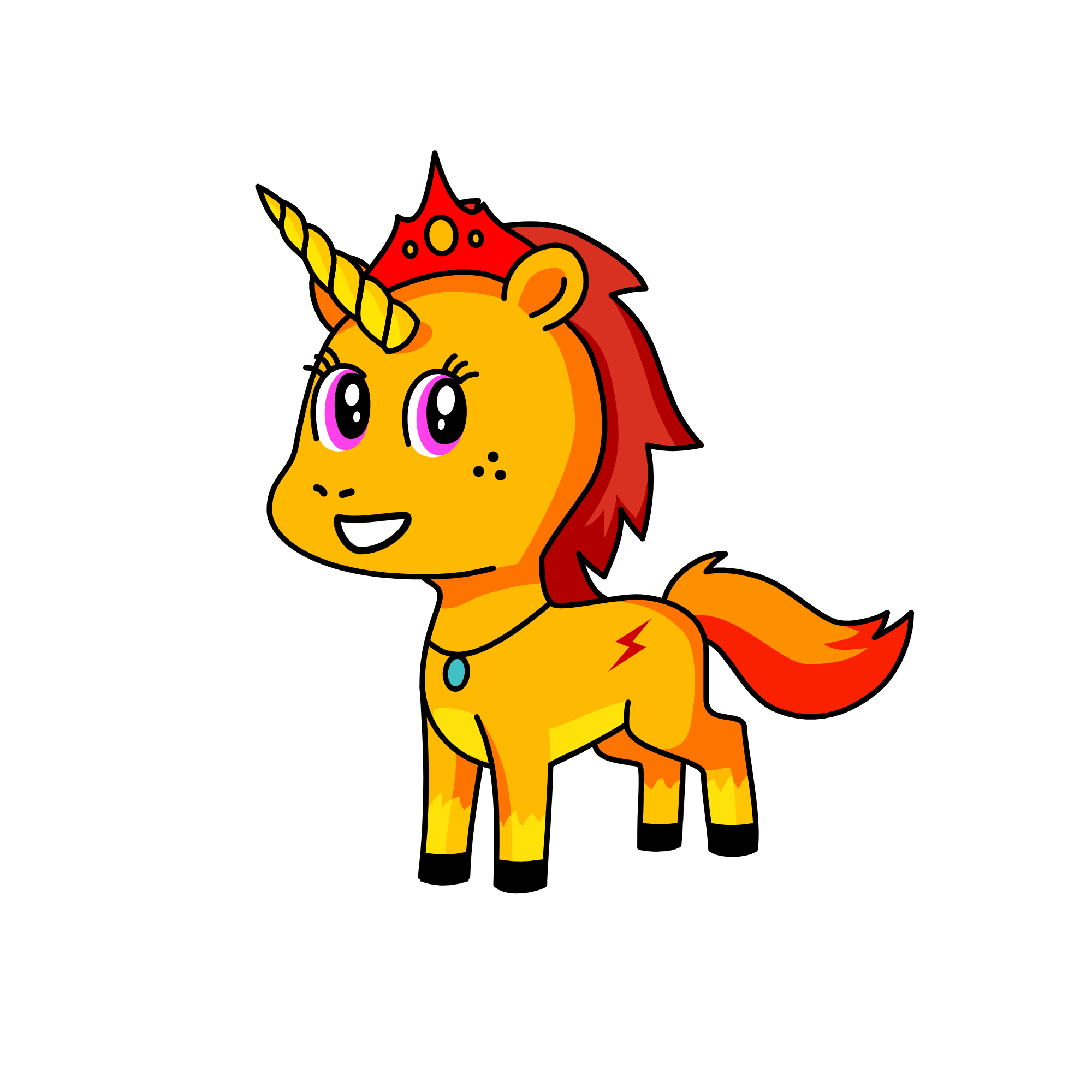 flame, the unicorn