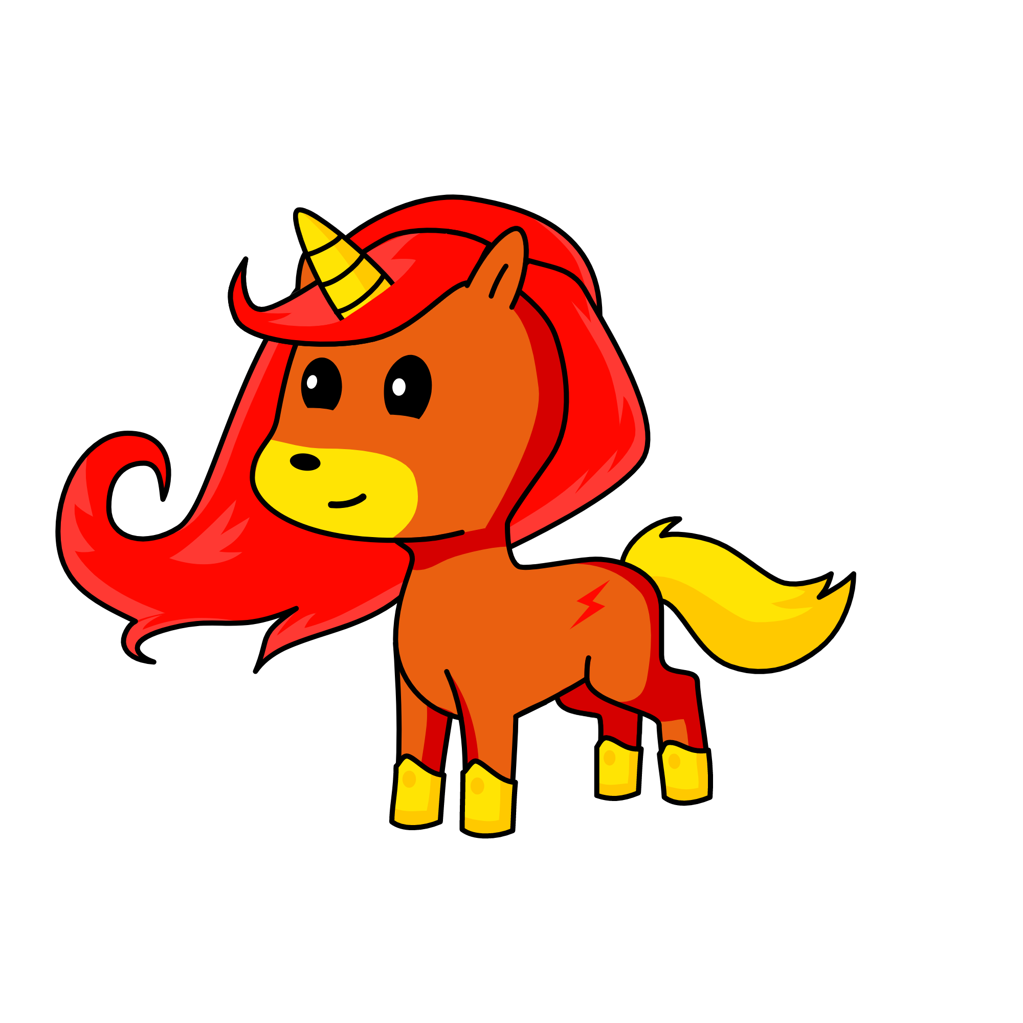 Flame, the unicorn