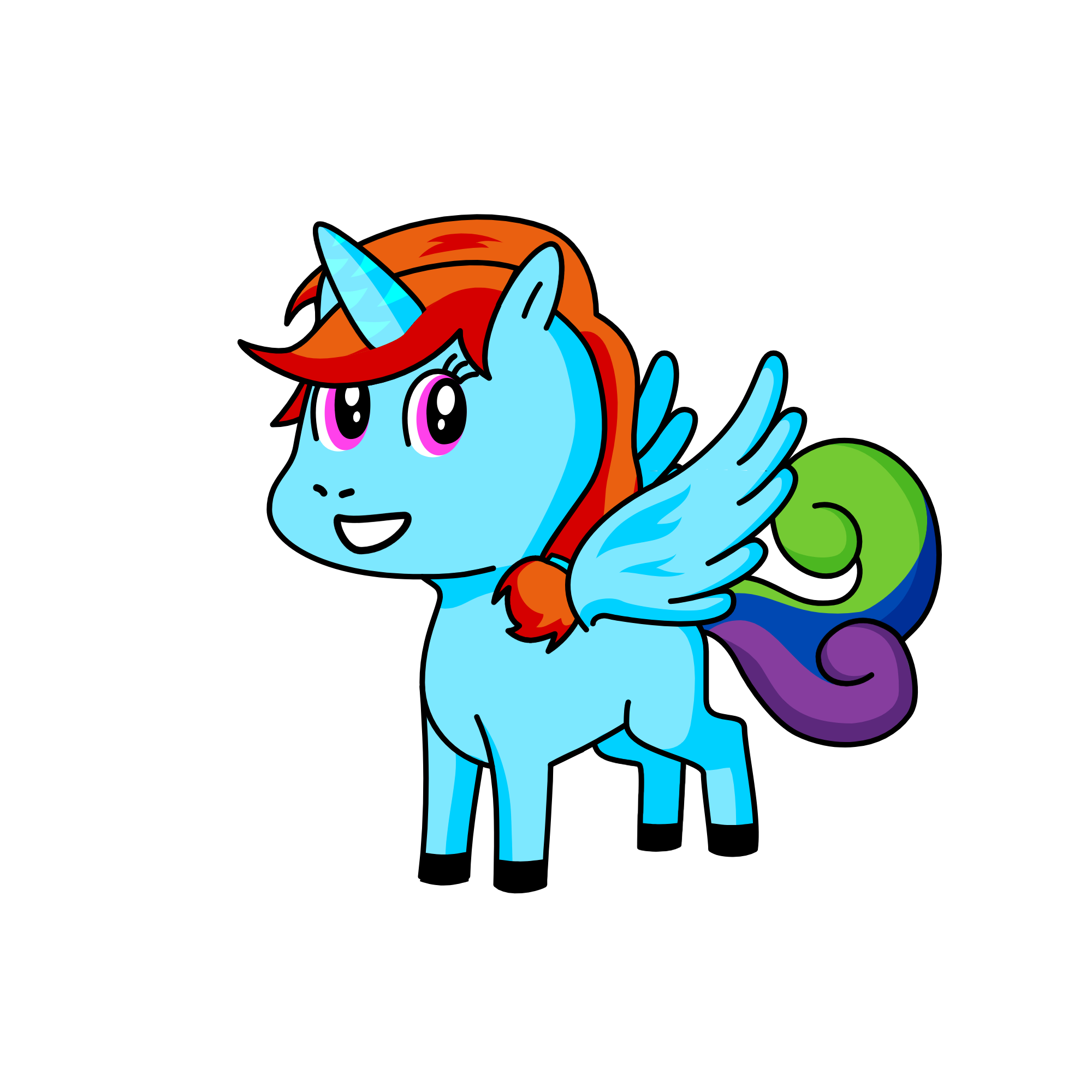 Raibow Dash, the unicorn