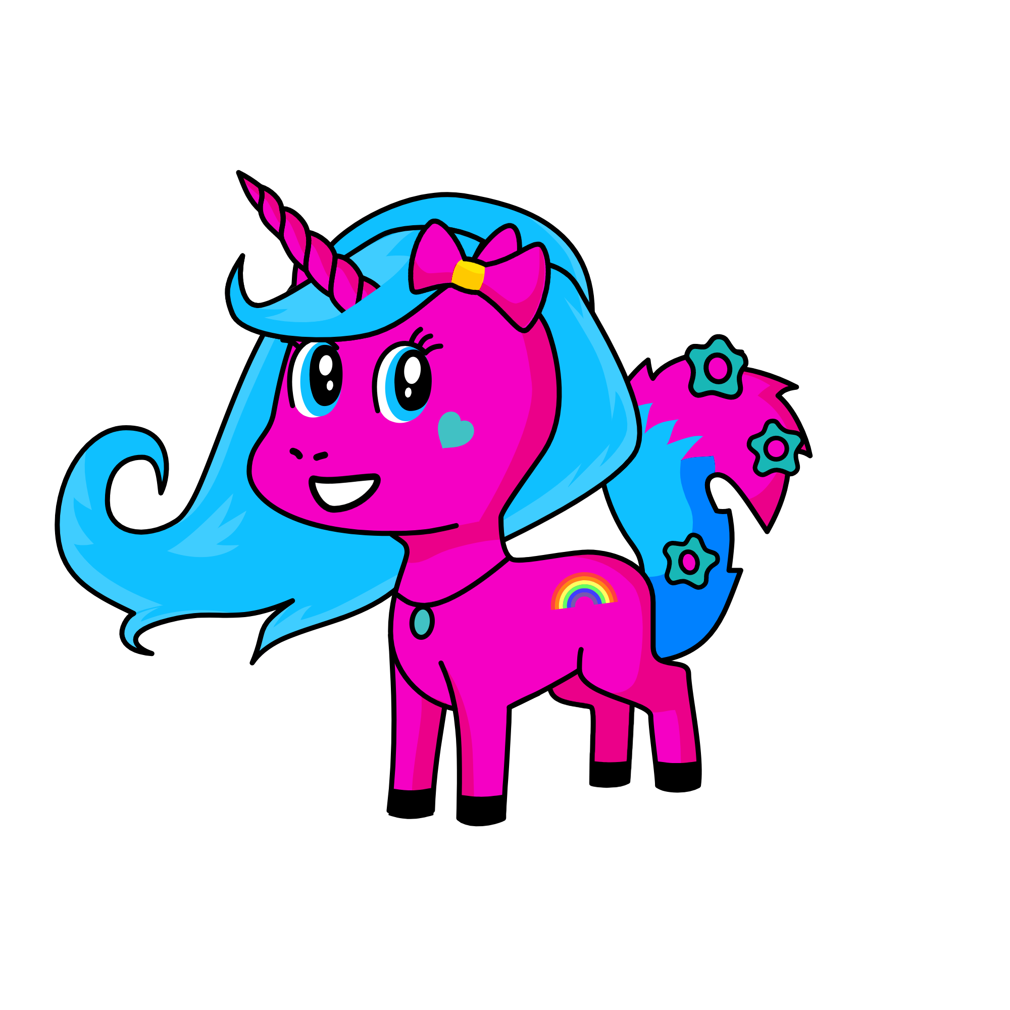 Rain bow, the unicorn