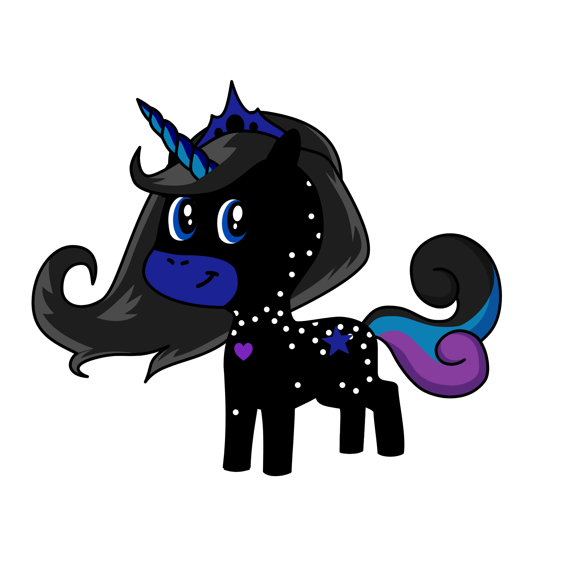 moonlight, the unicorn