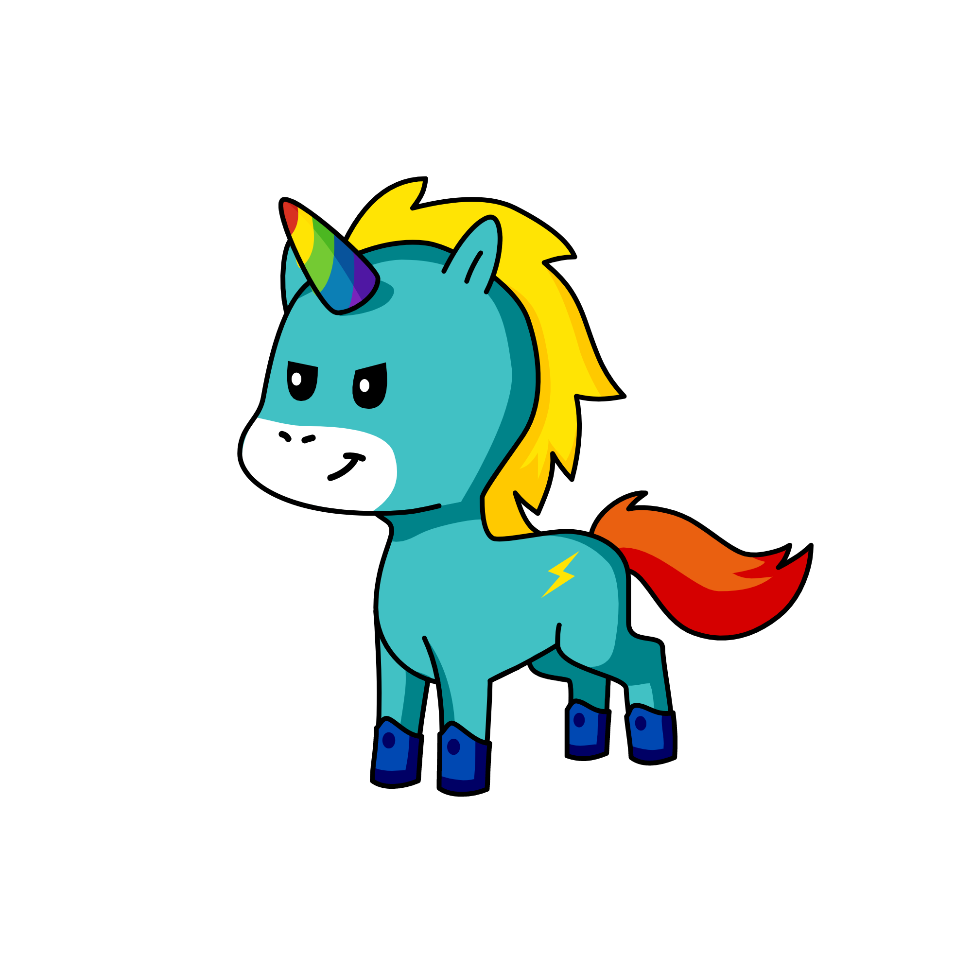 Rainbow Dash, the unicorn