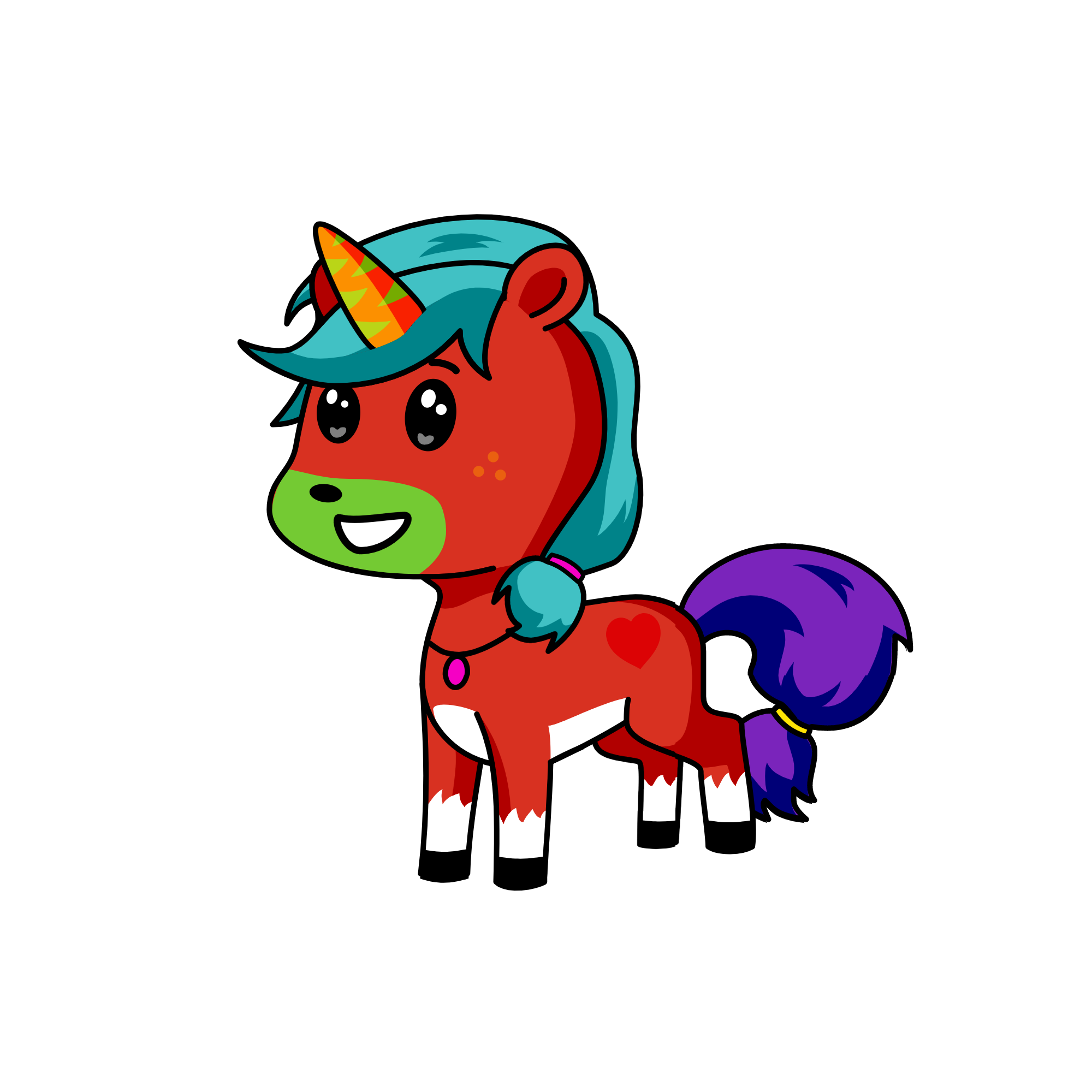 Rainbow, the unicorn