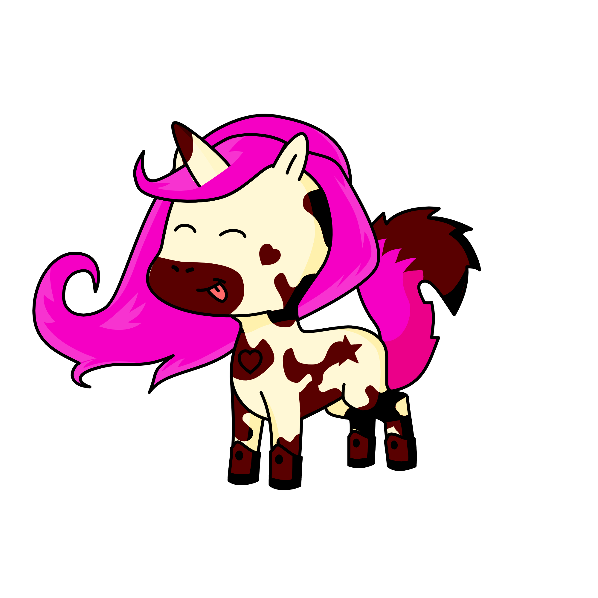 "Did ya eat all of da chocolate?" "No mama" , the unicorn