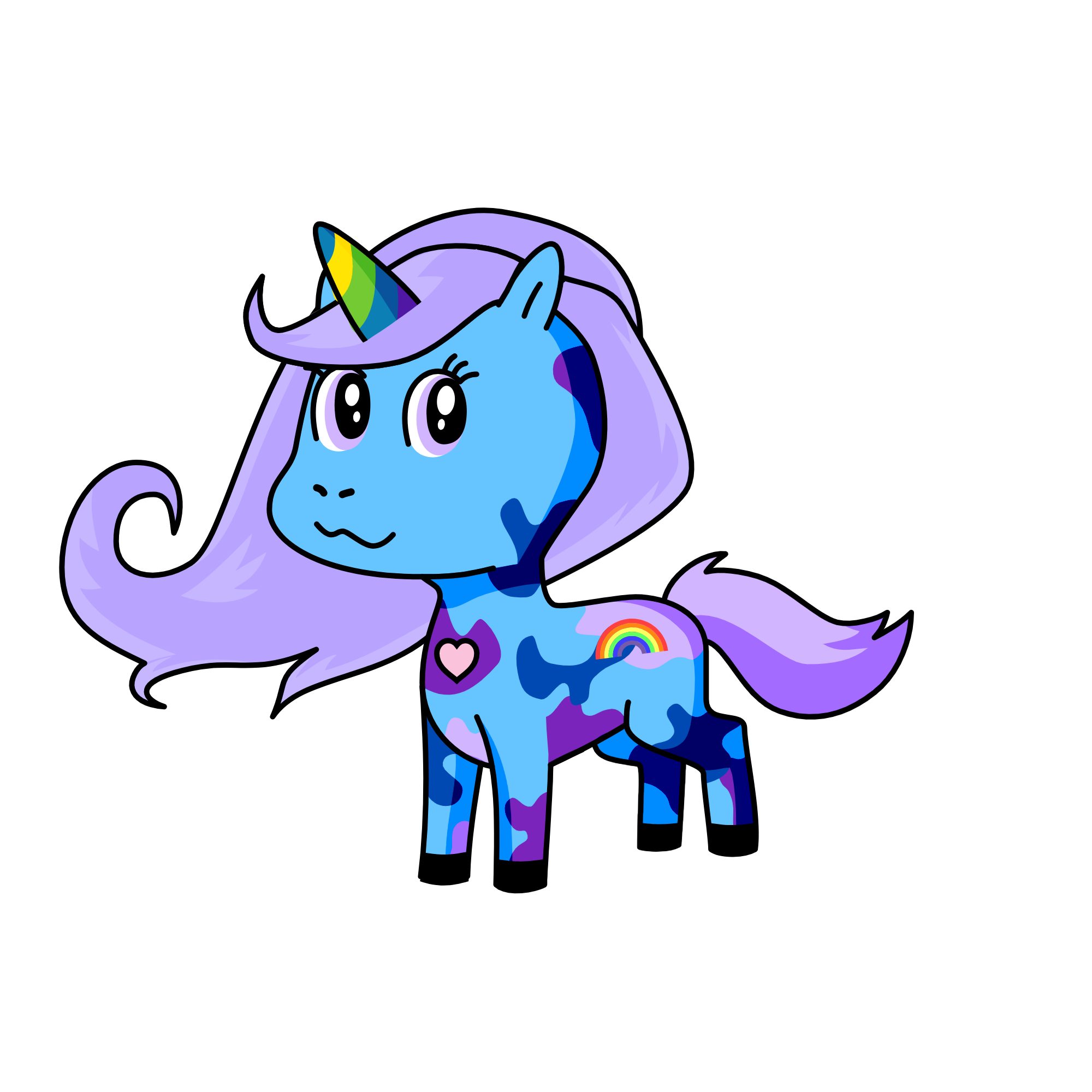 rainbow star, the unicorn