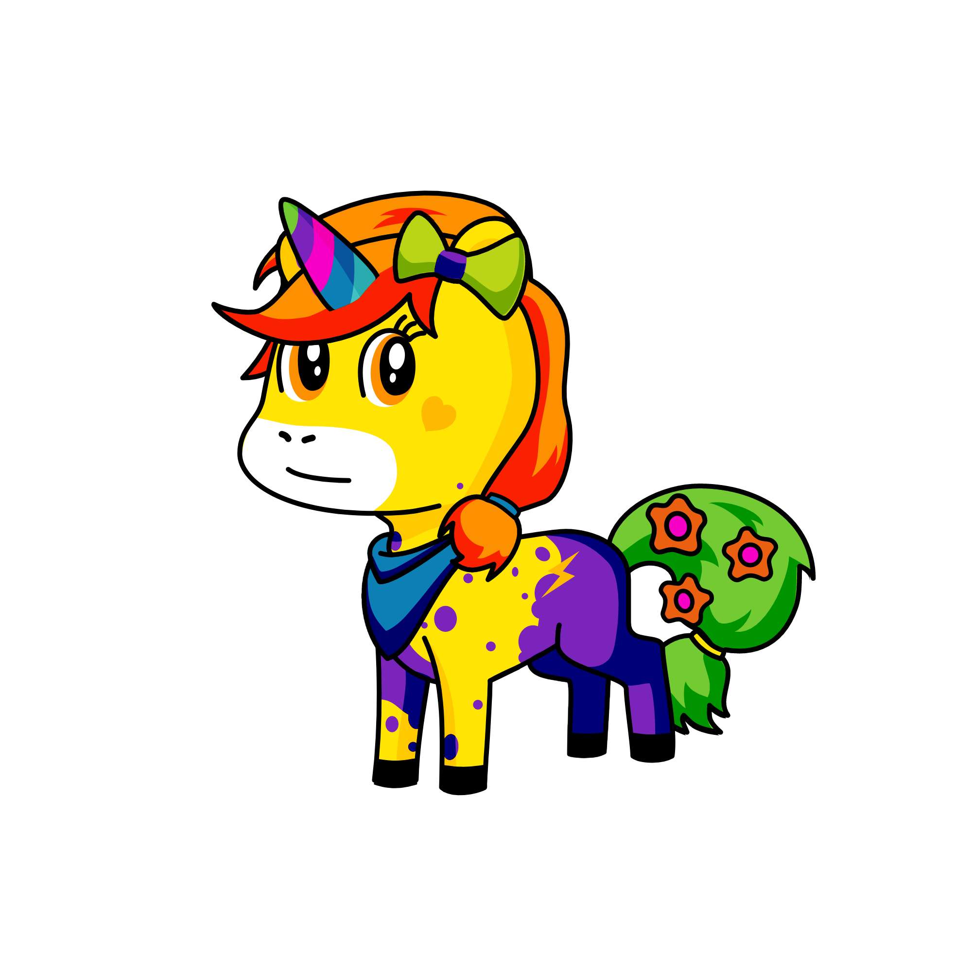 Rainbow, the unicorn
