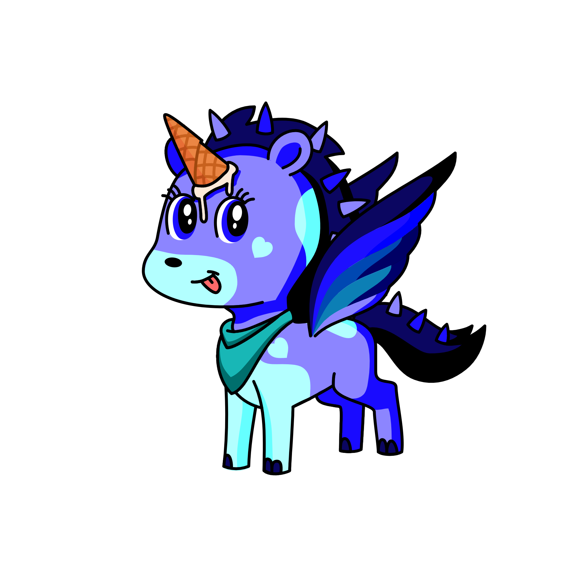 Blueberry, the unicorn