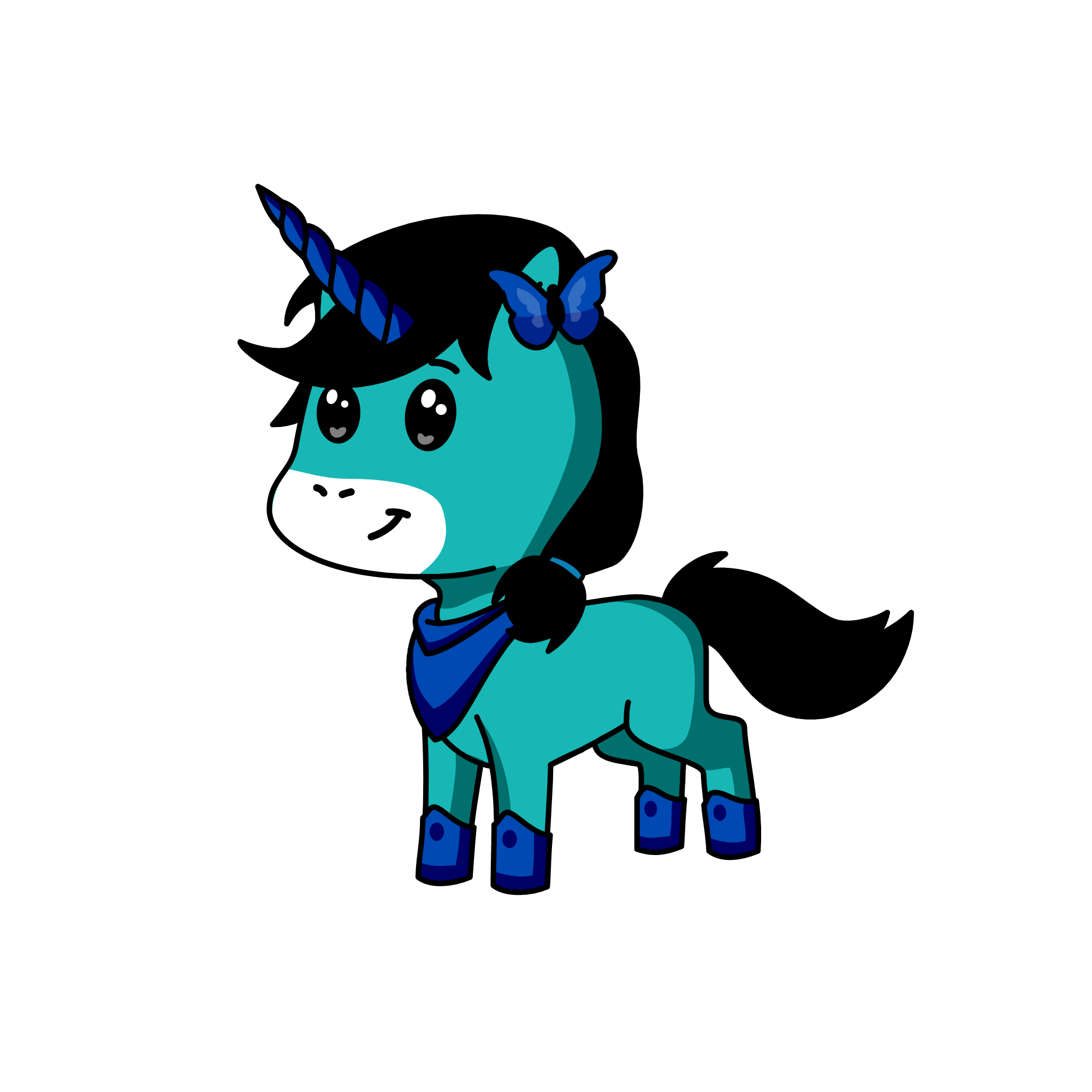 Aqua Joan, the unicorn