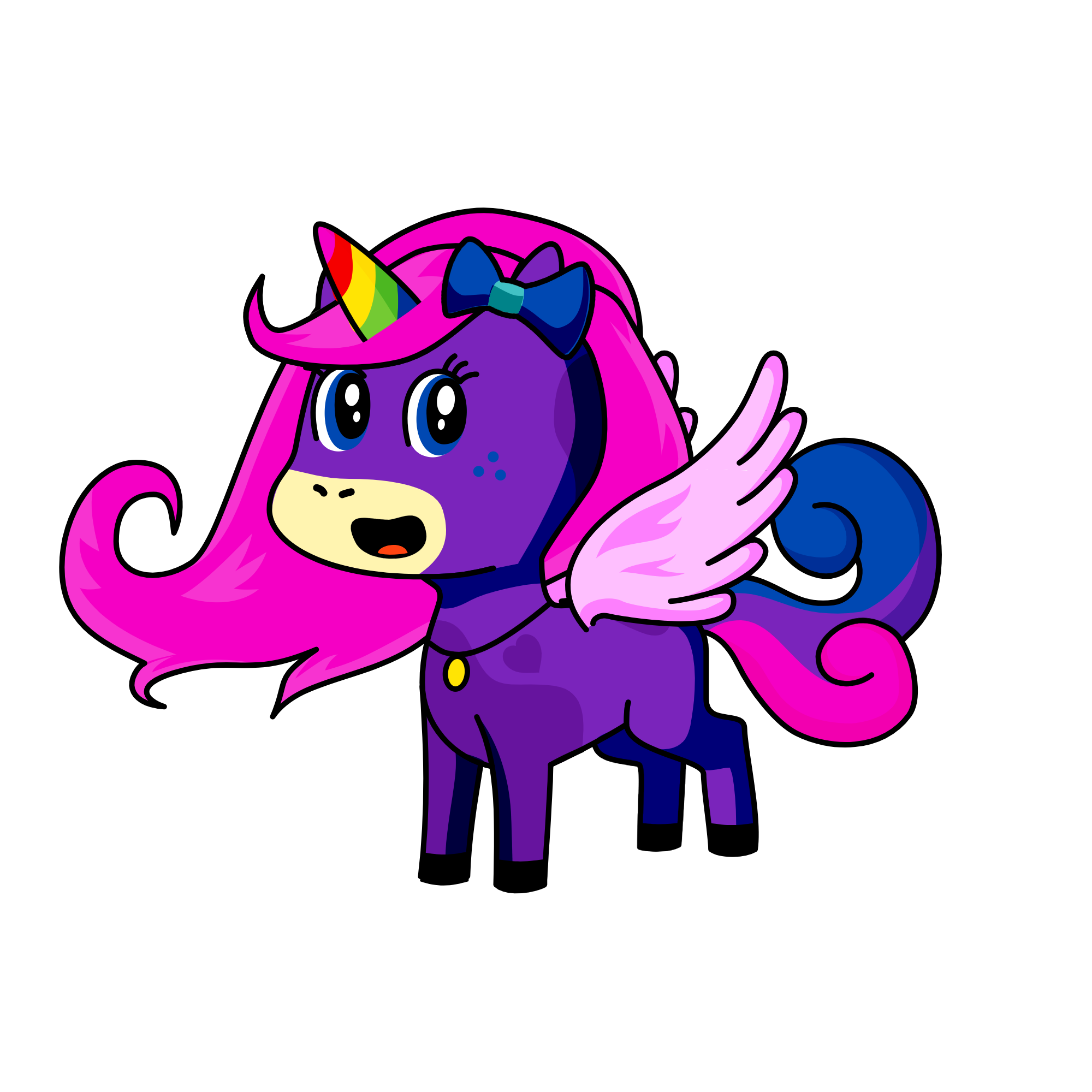 Violet, the unicorn