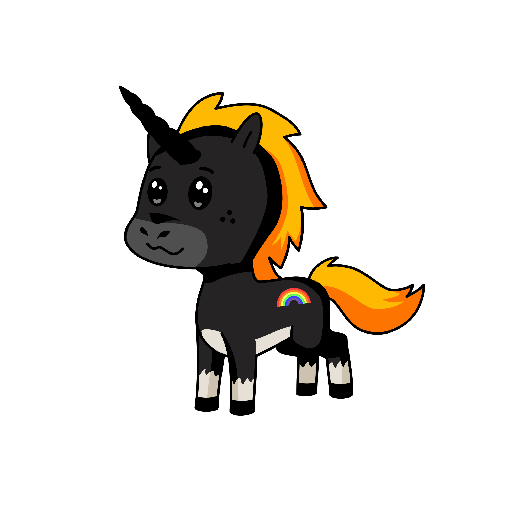 Tcheek, the unicorn