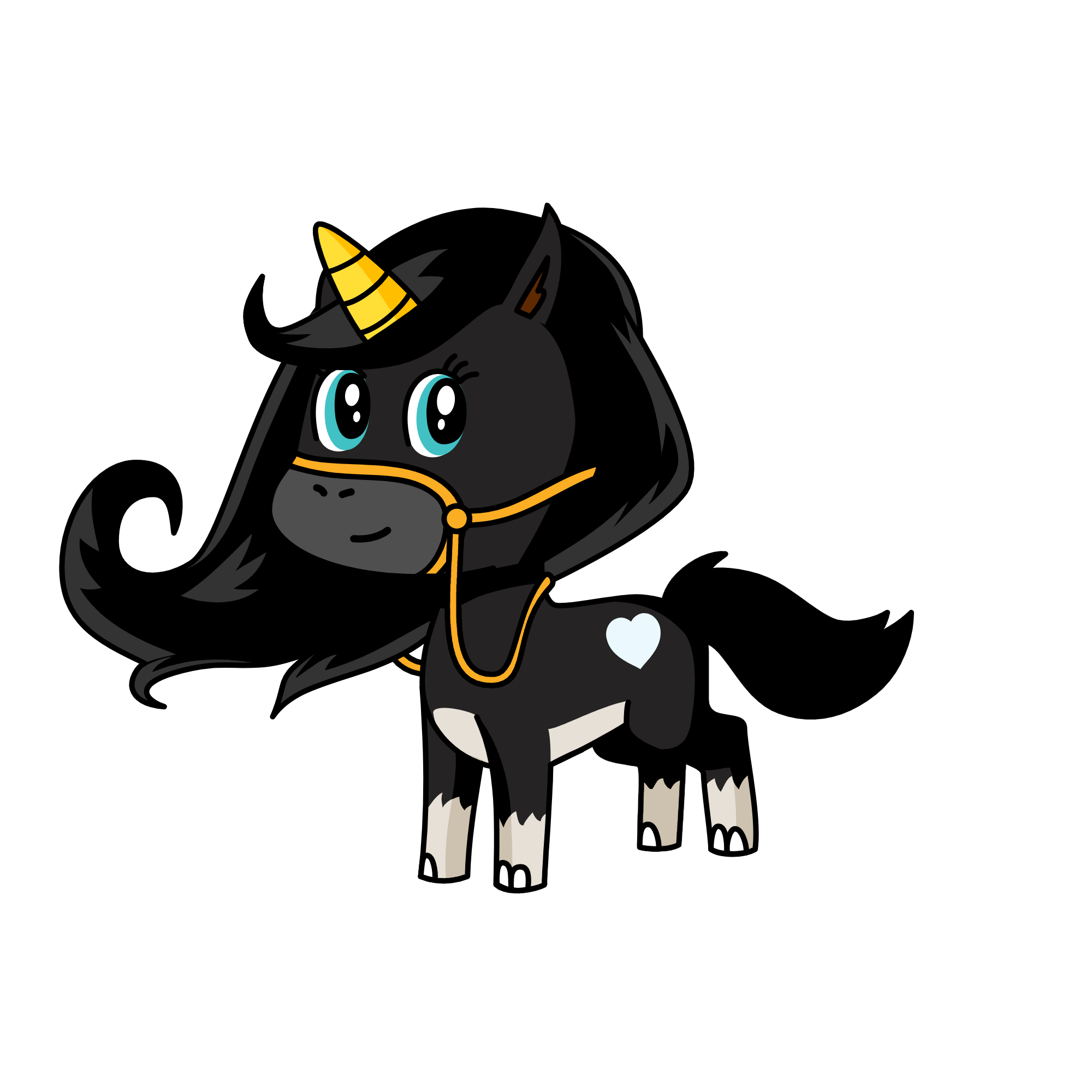 Black Beauty, the unicorn
