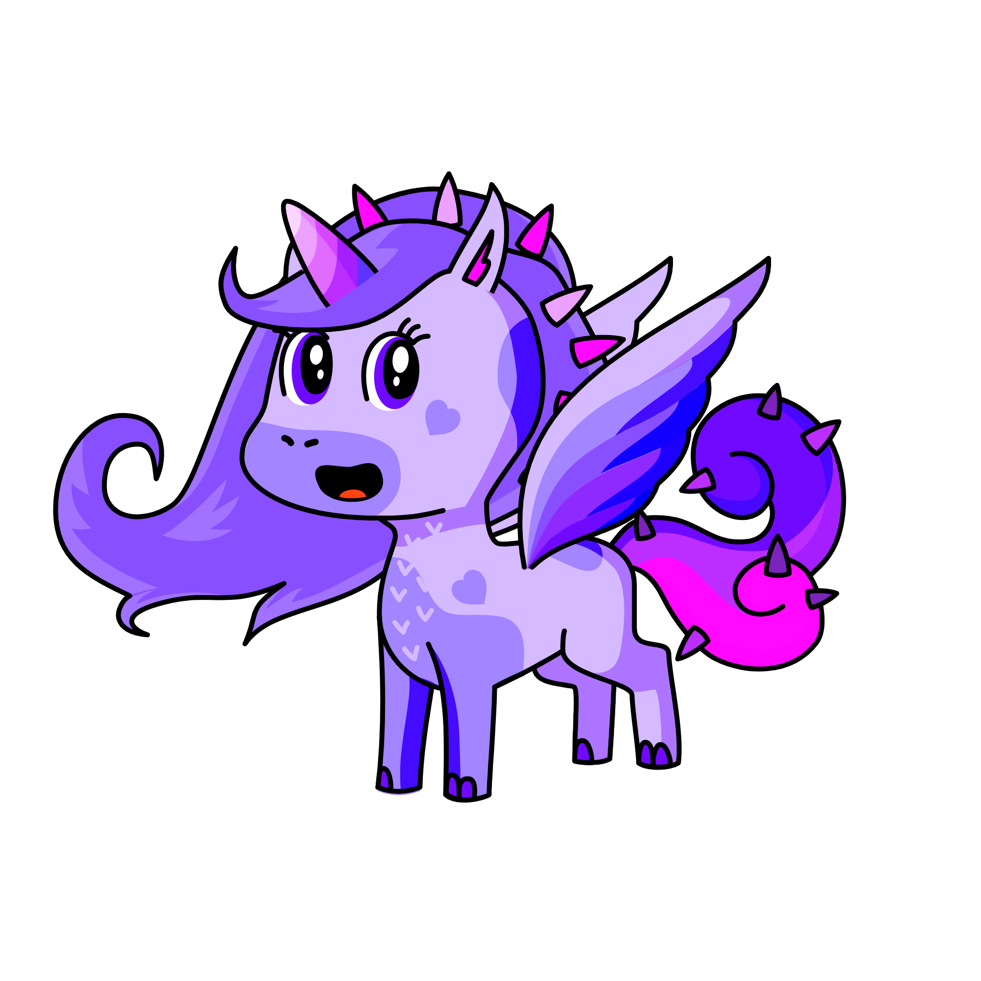 Queen Purple, the unicorn