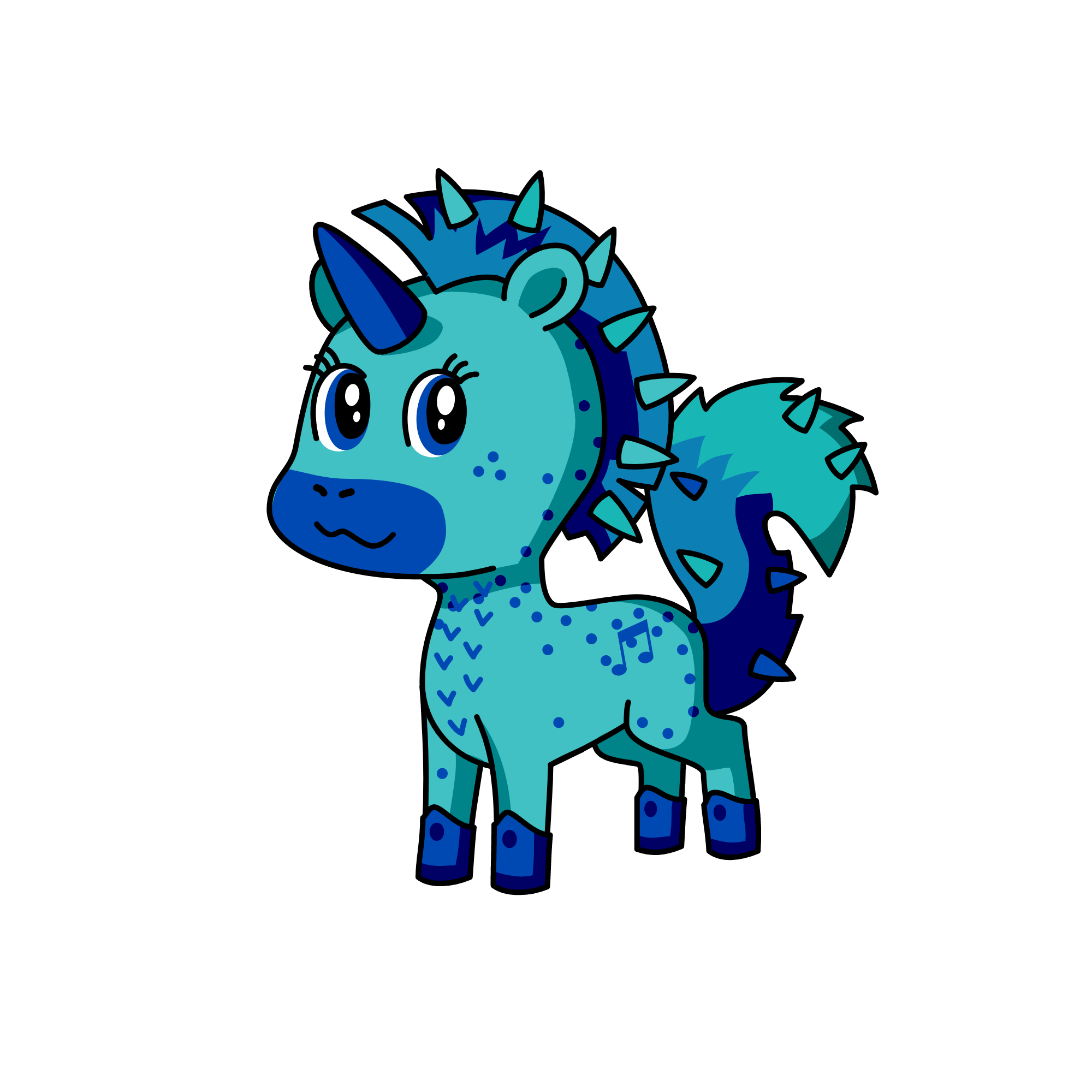 Rock Blue, the unicorn