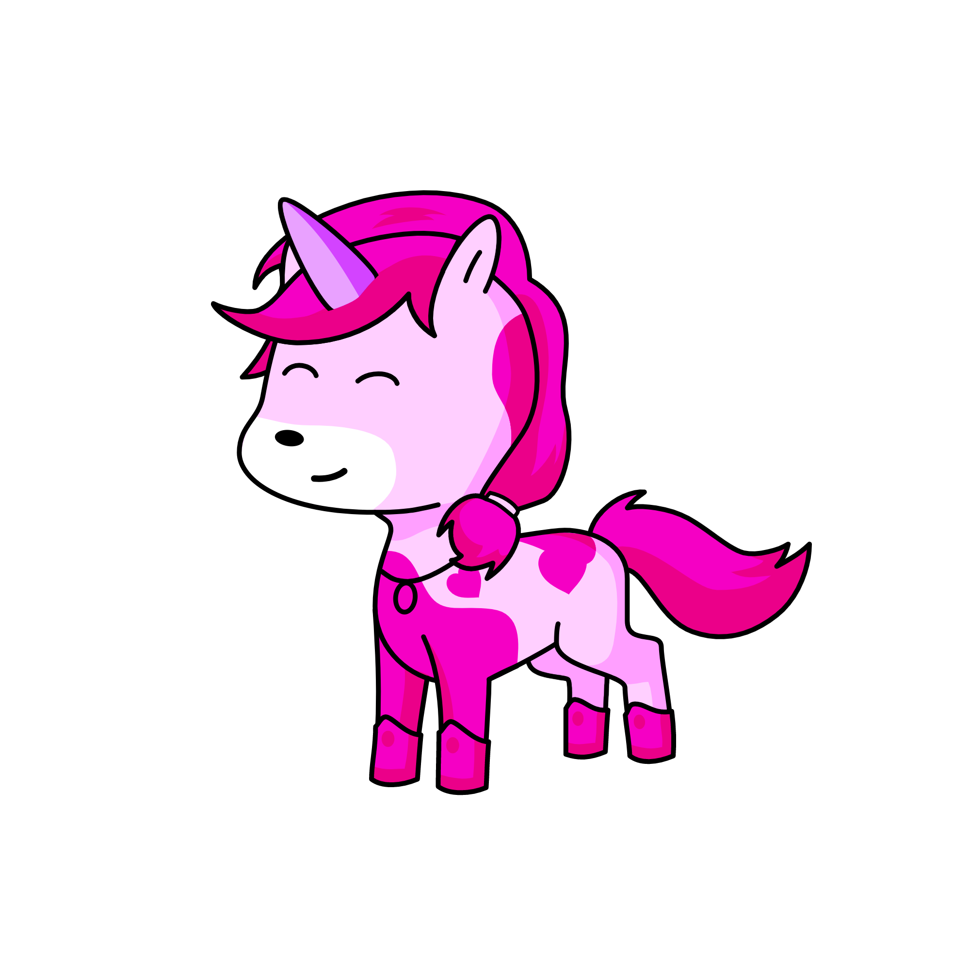 Pink-e, the unicorn