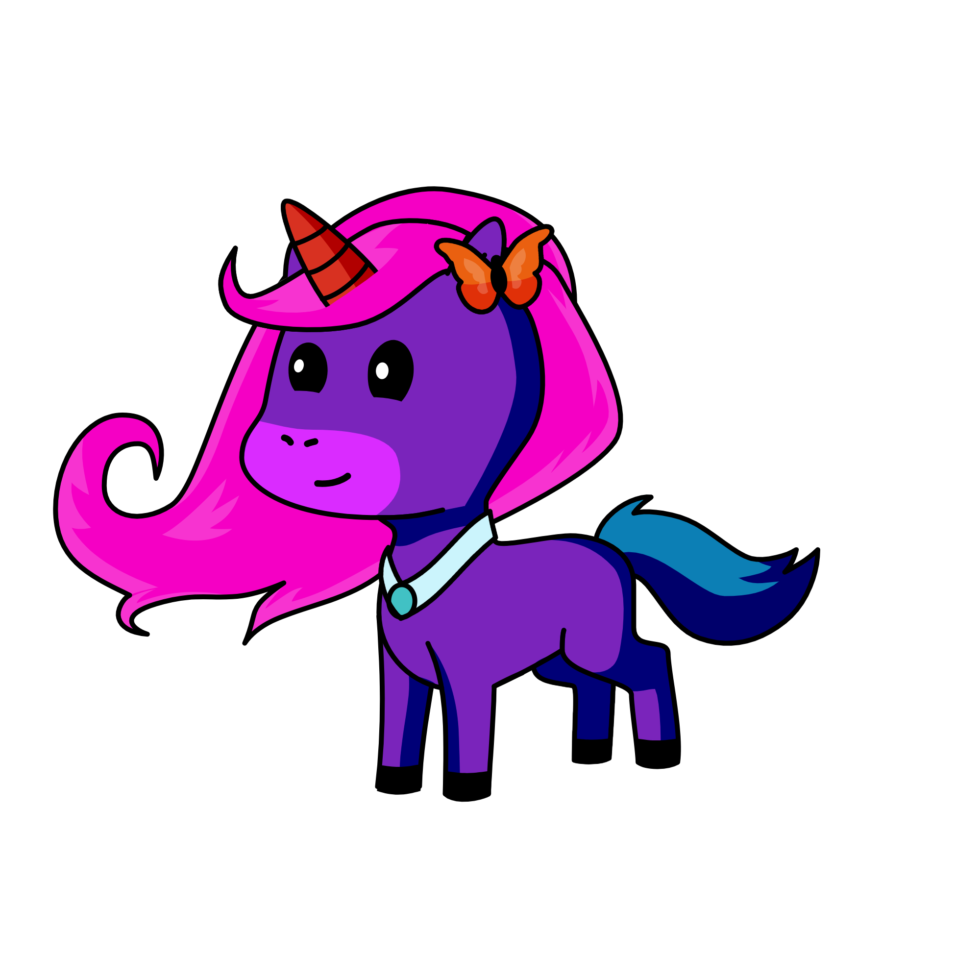 Rainbow, the unicorn
