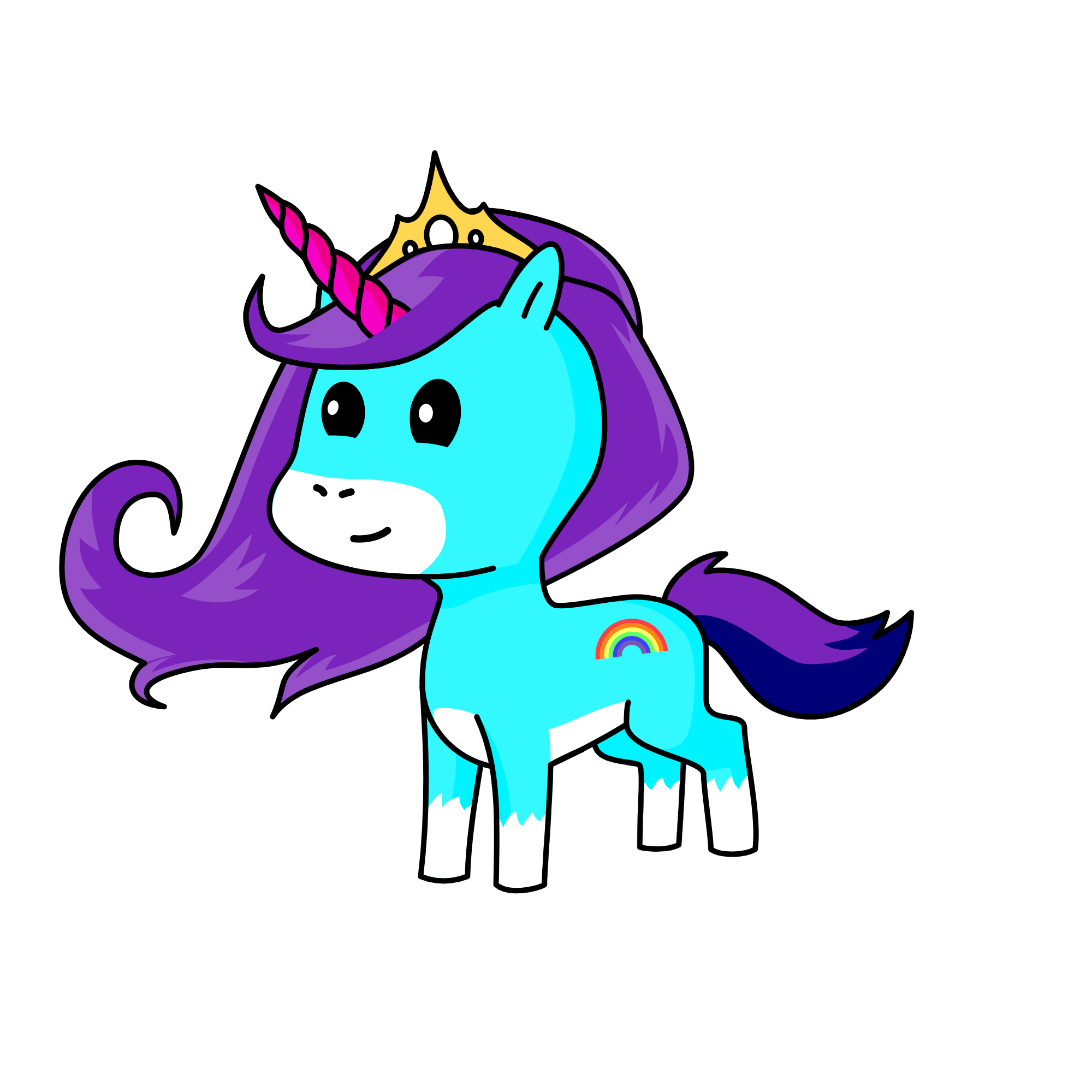 Rainbow, the unicorn