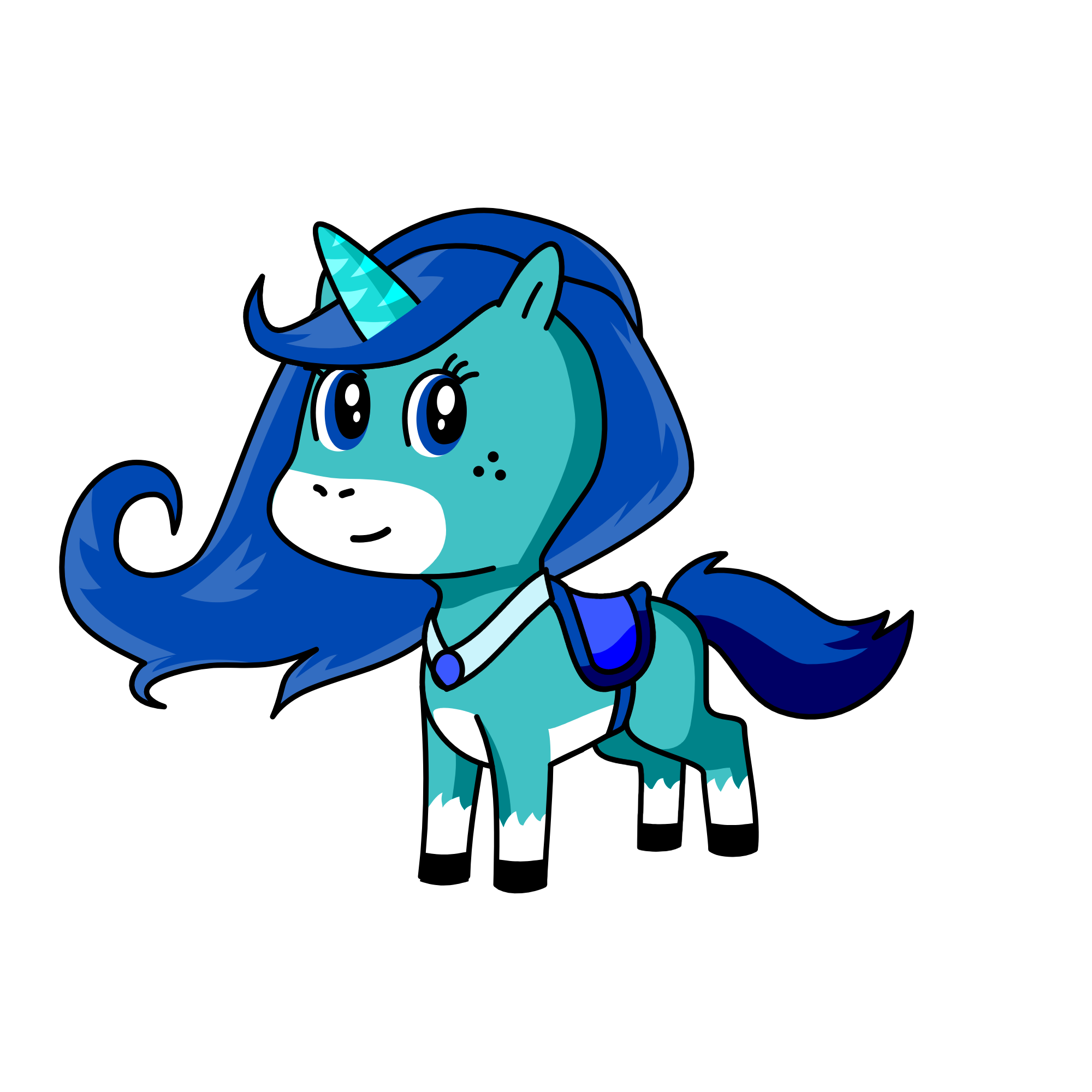 blueberry, the unicorn