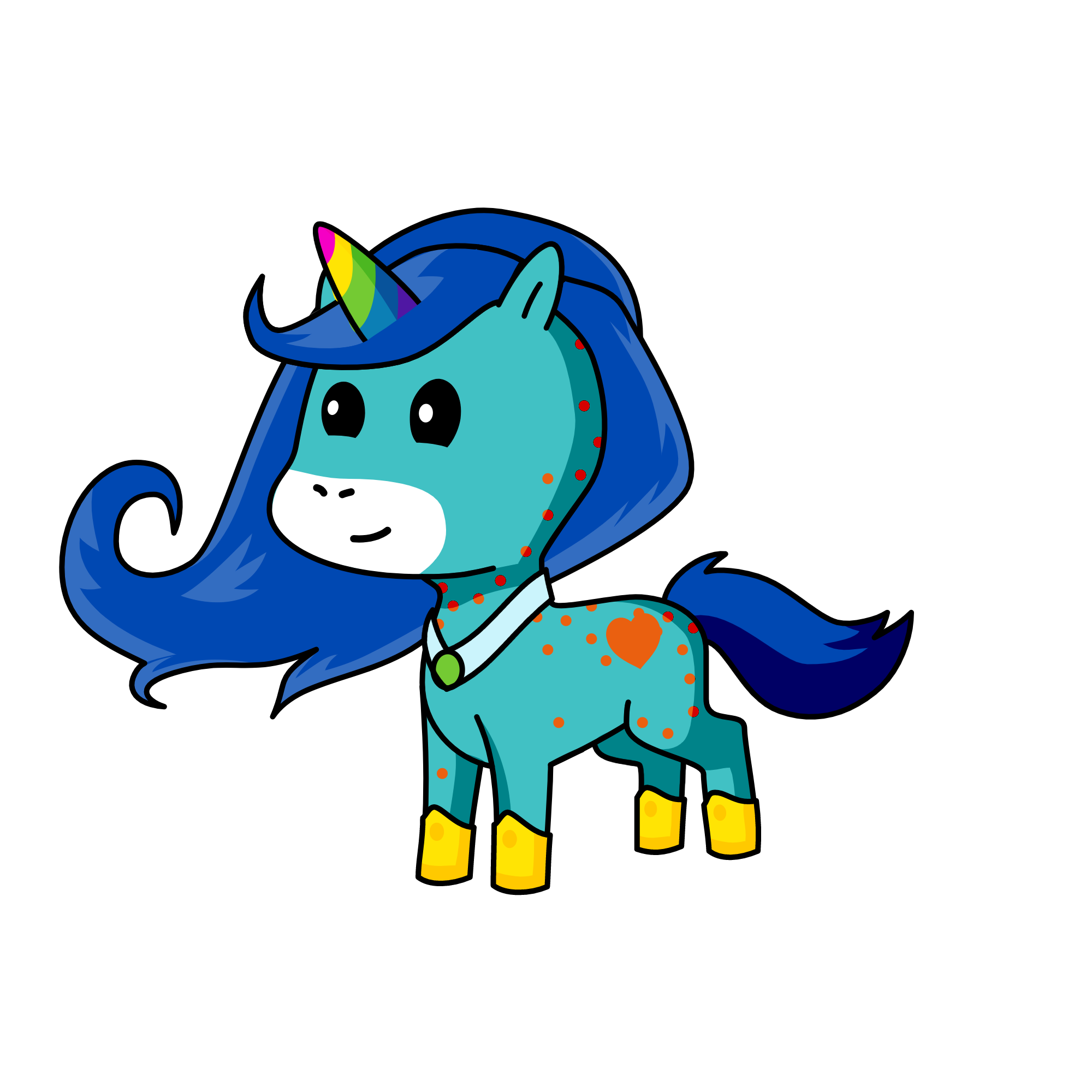 Rainbow dash, the unicorn