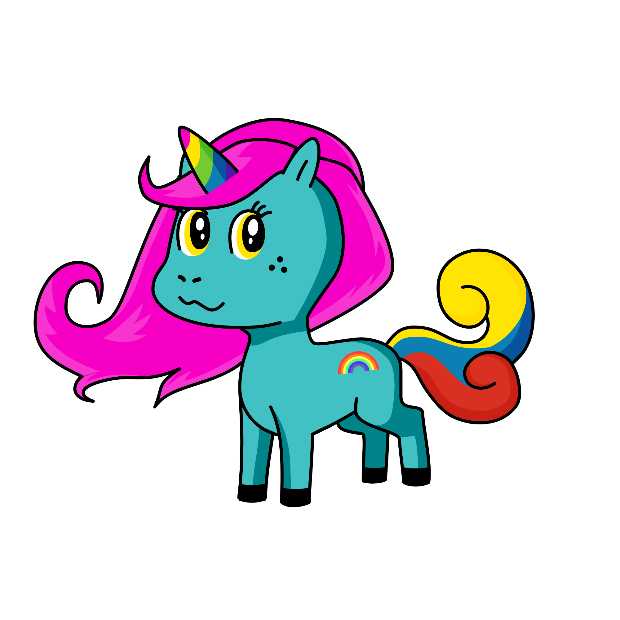 rainmbow dash, the unicorn