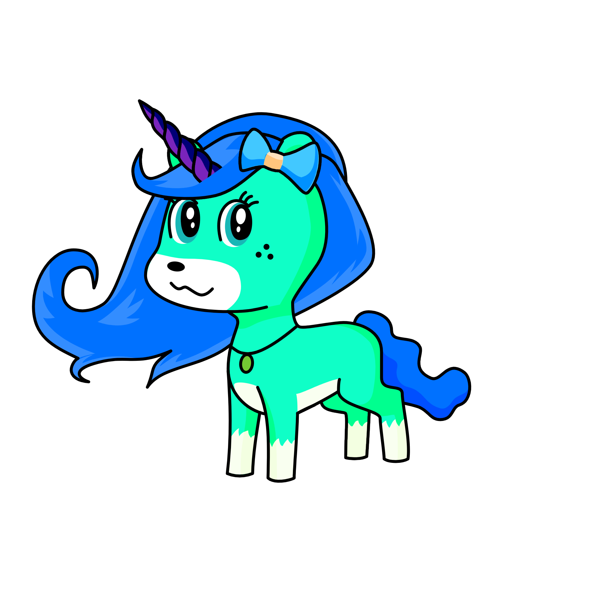 blueberry, the unicorn