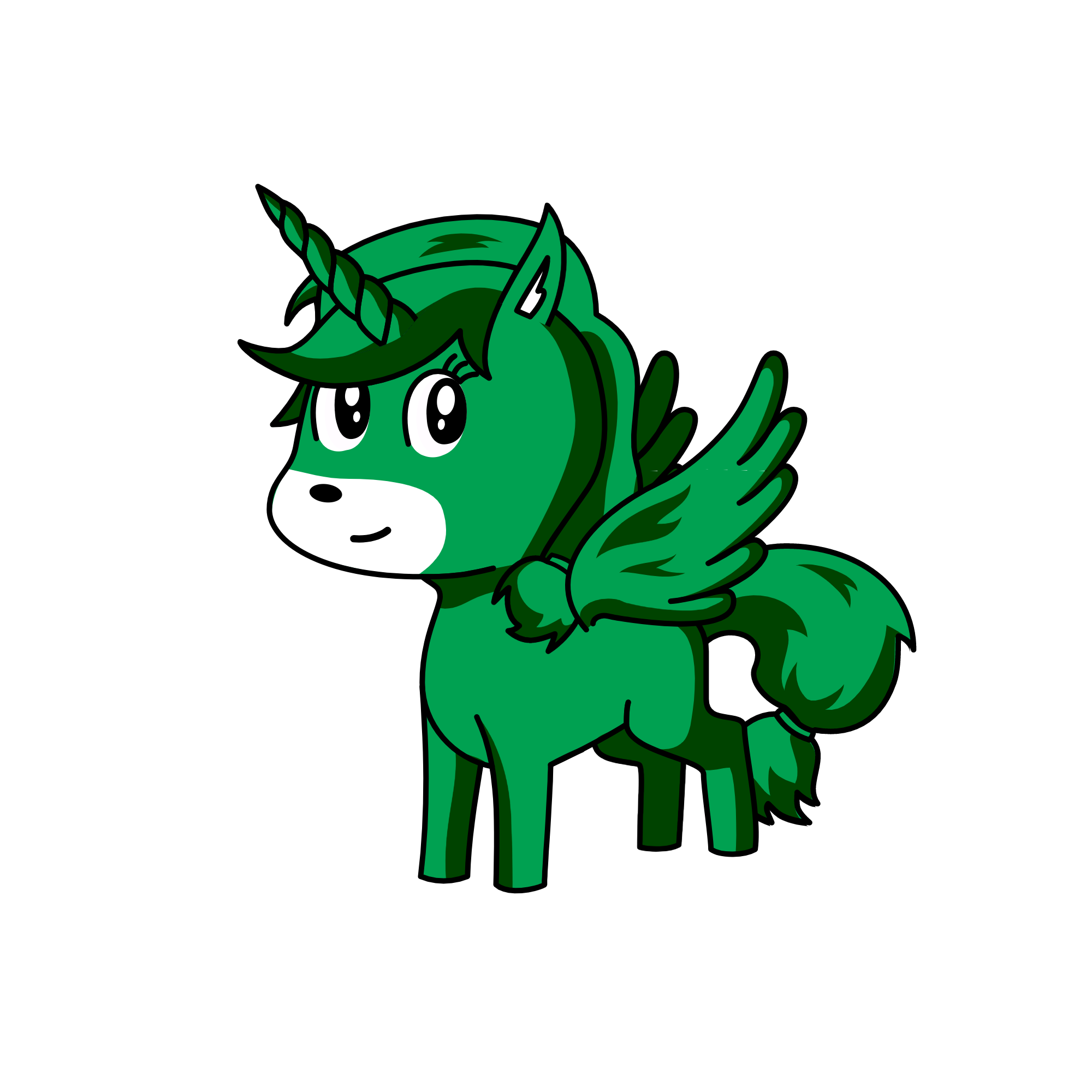 dark green among us, the unicorn