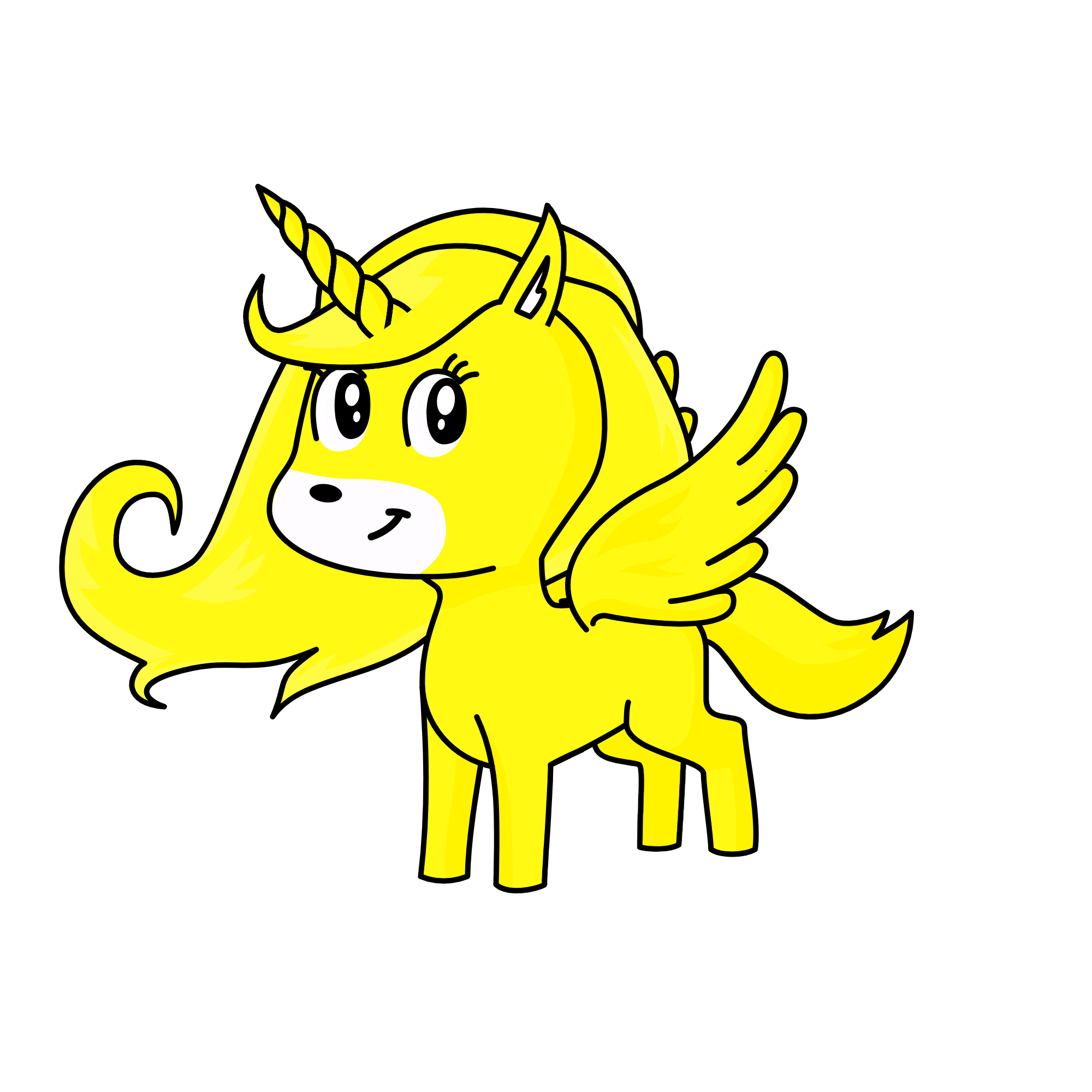 yellow among us, the unicorn