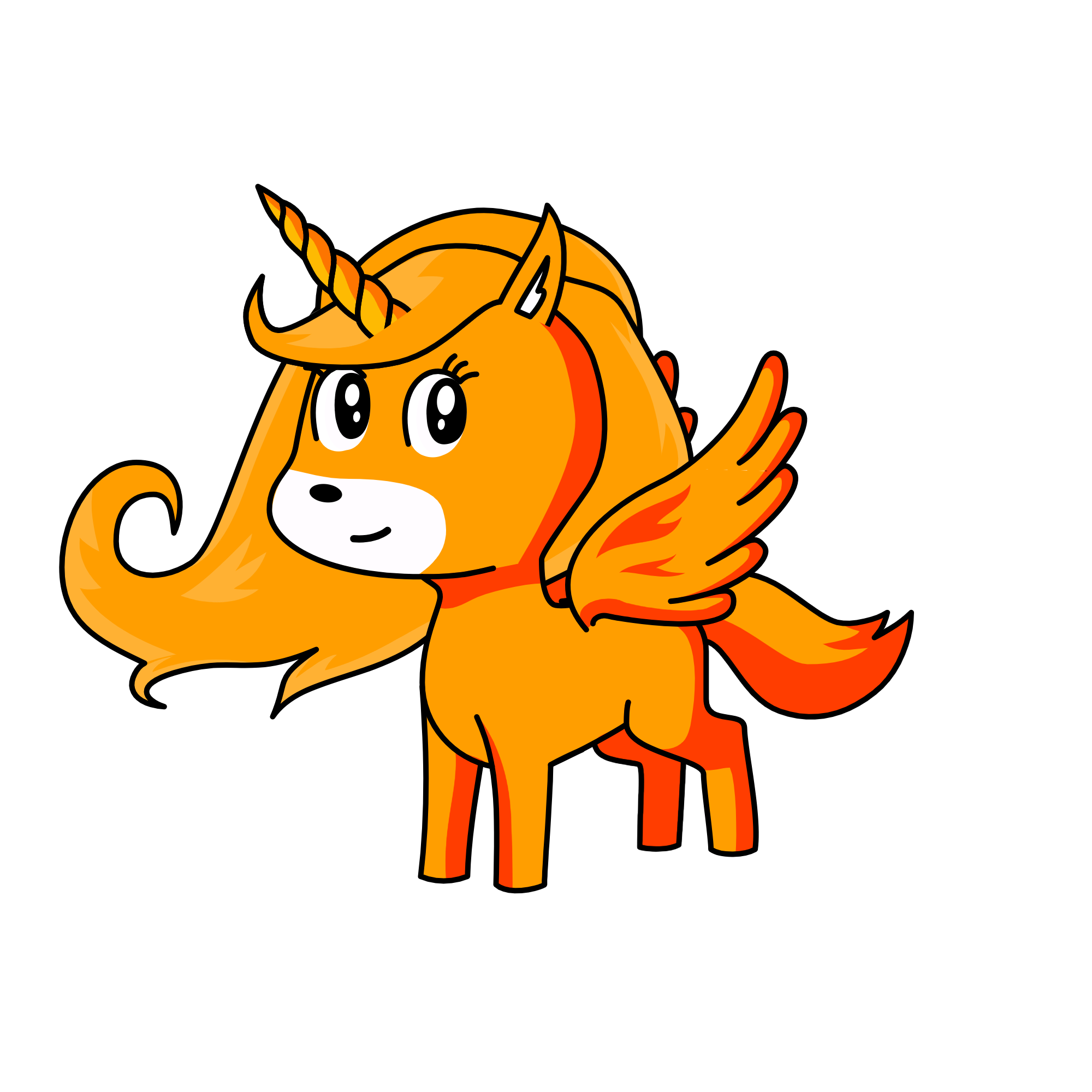 orange among us, the unicorn
