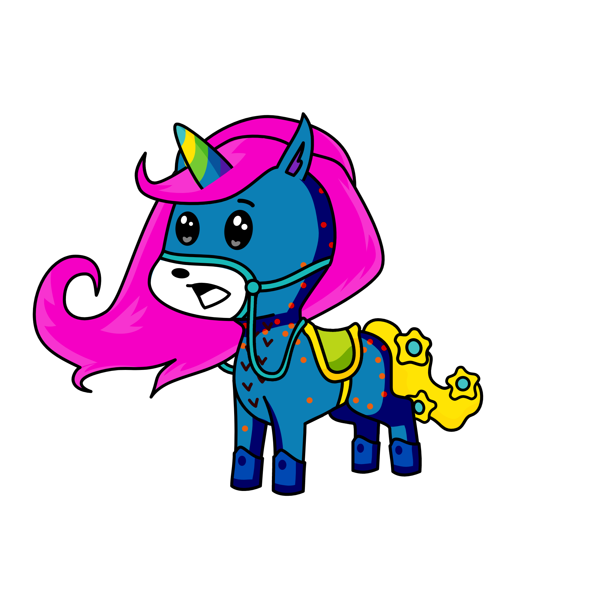 COURLOURFUL, the unicorn