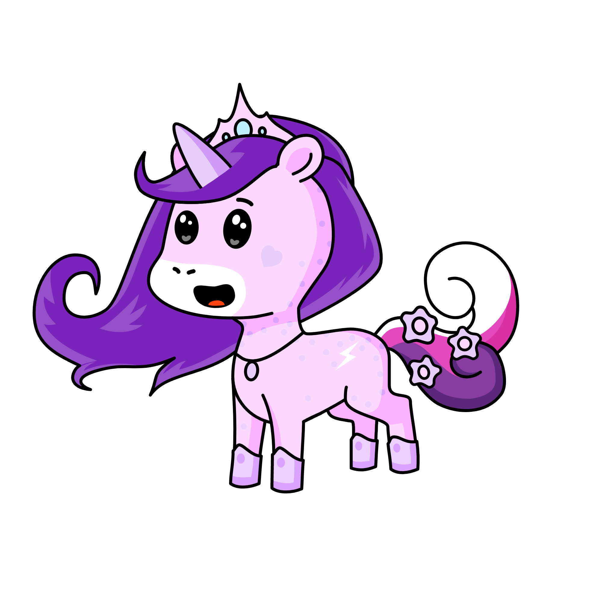 Purr-ple, the unicorn