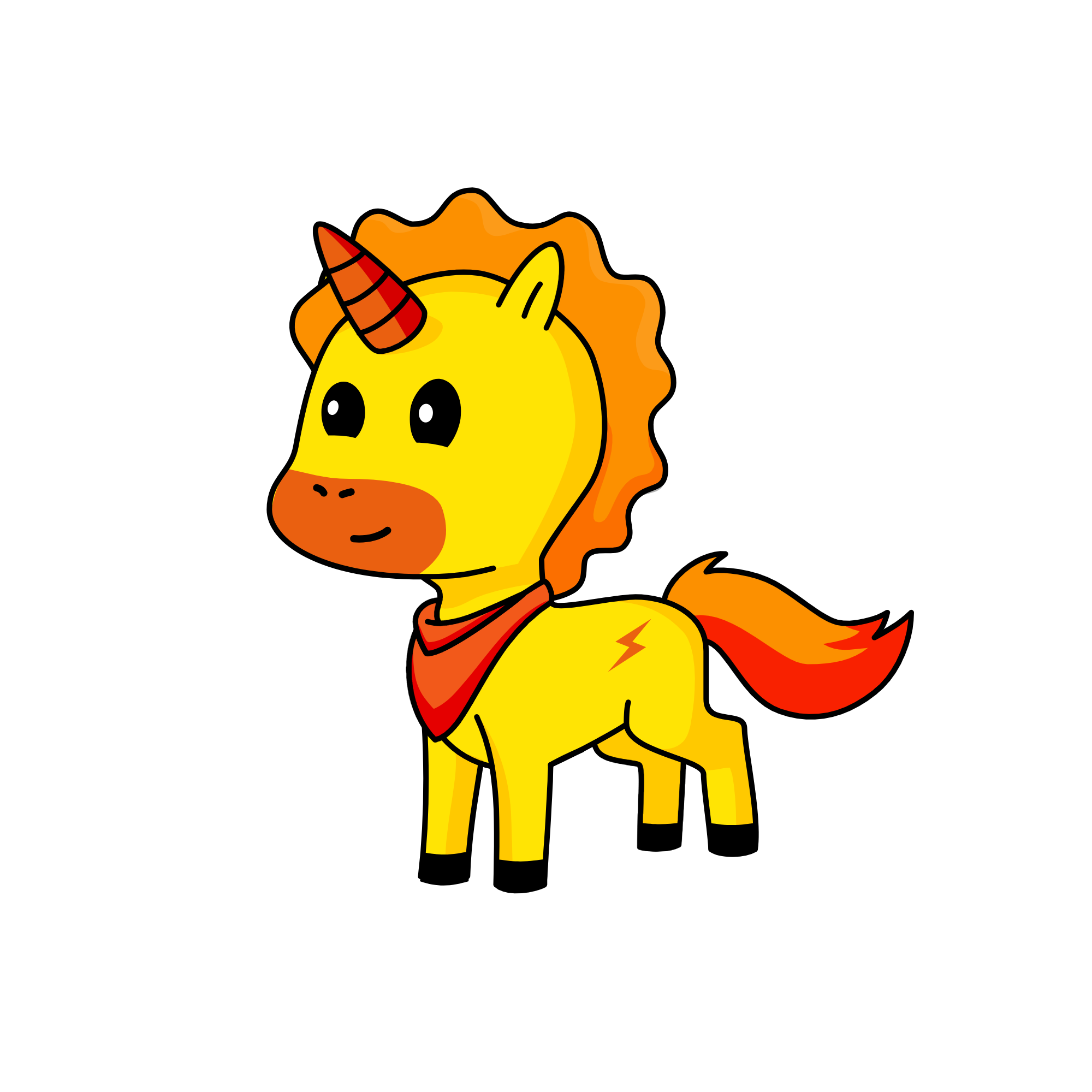 Fireeee, the unicorn