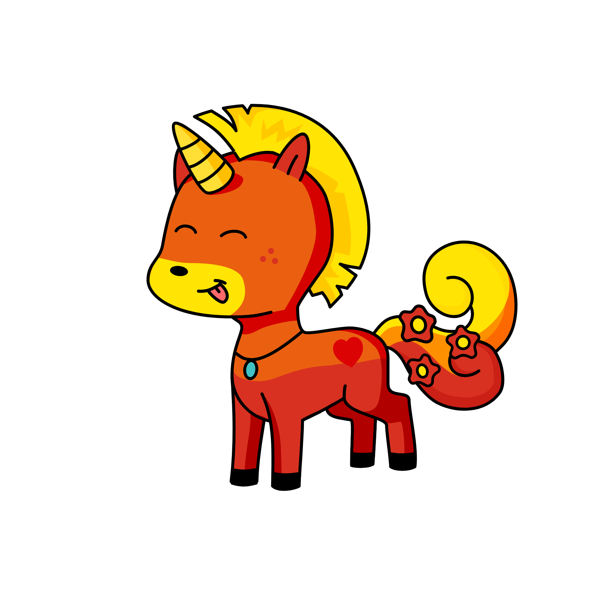 Sunset pride, the unicorn