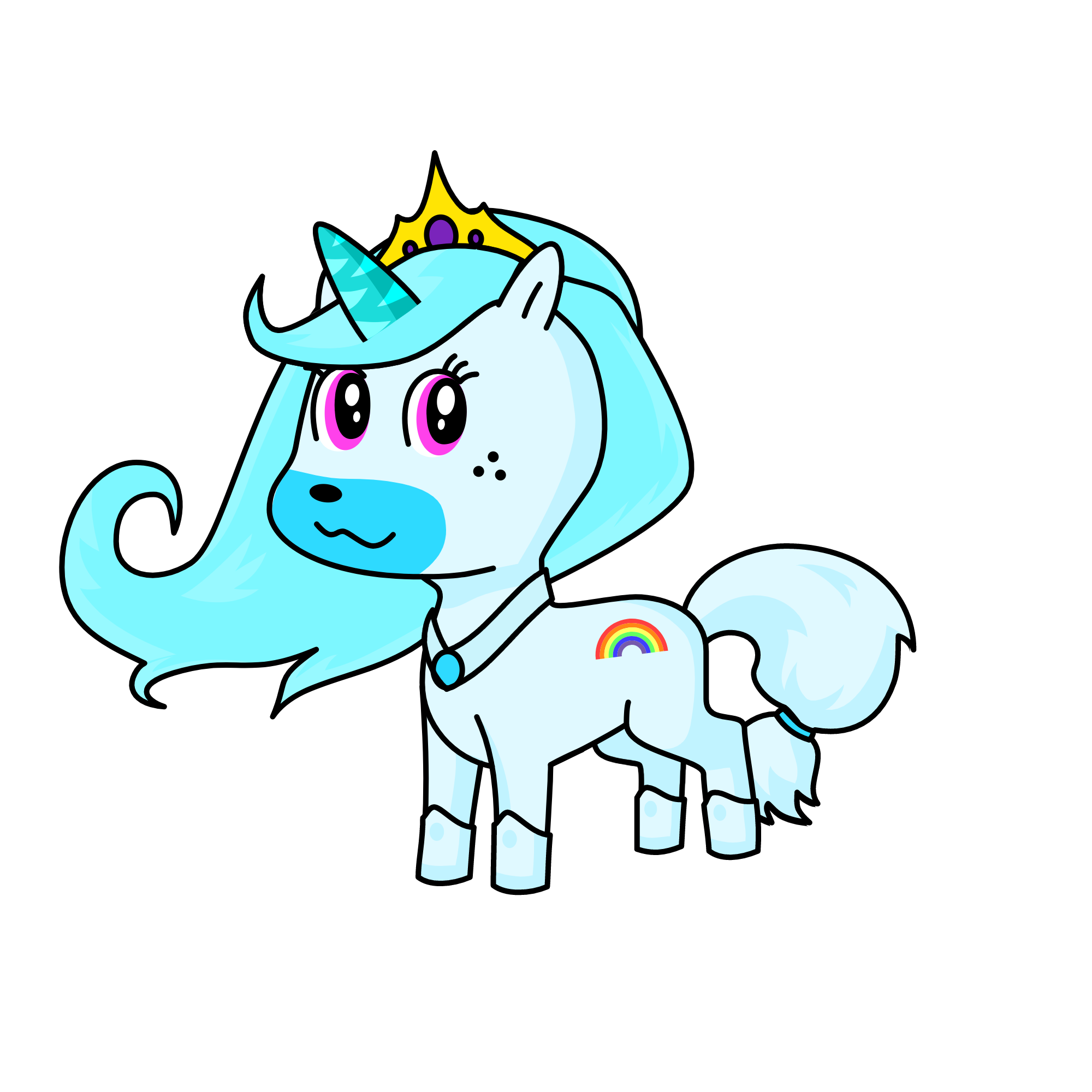 snowy, the unicorn