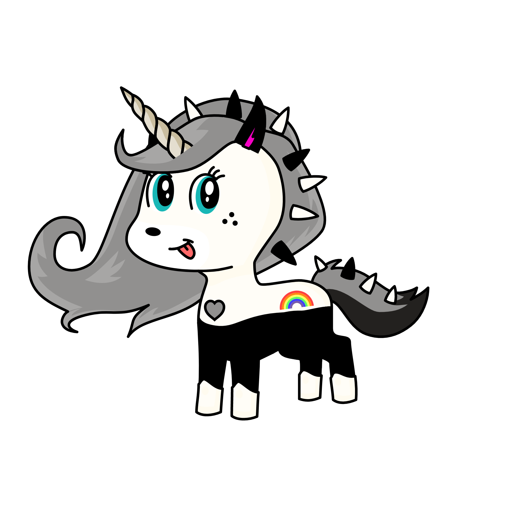 Midday, the unicorn