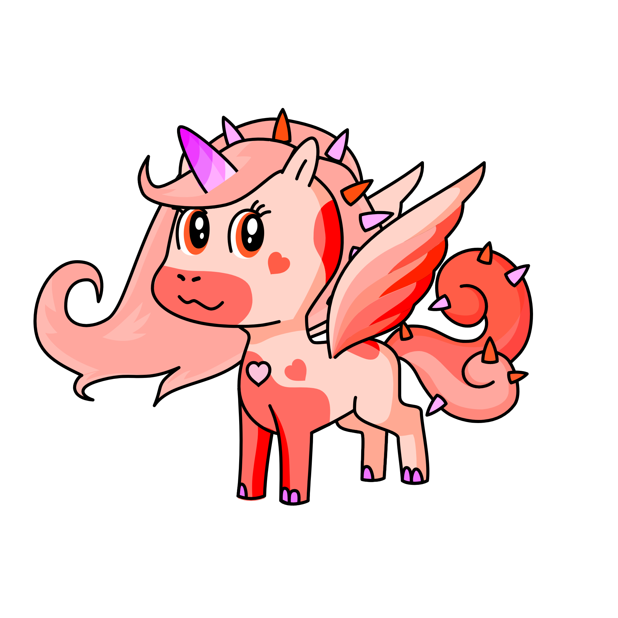 PINK!!!, the unicorn